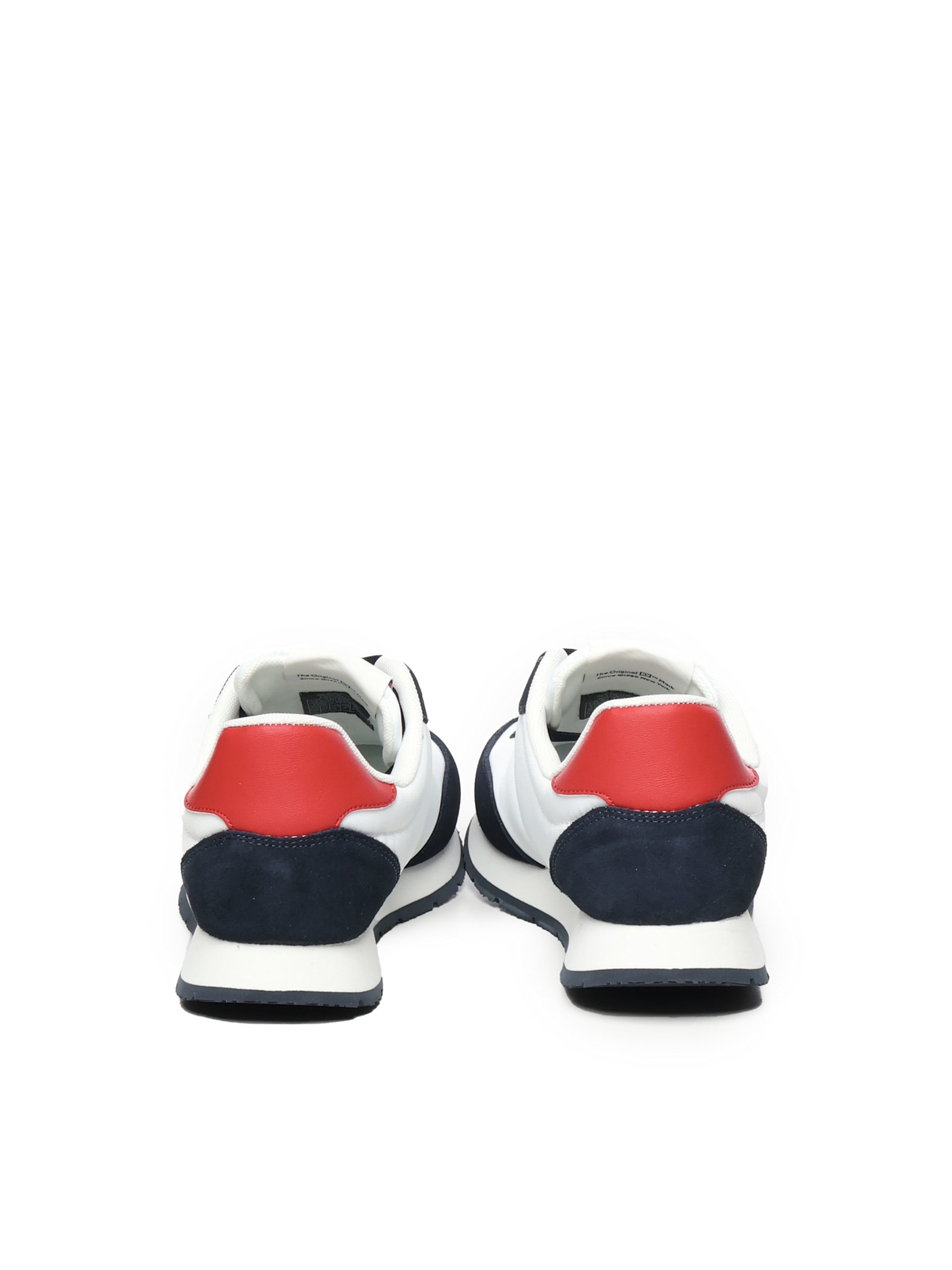 Tommy Hilfiger Sneakers Running In Camoscio Con Logo In Black, White