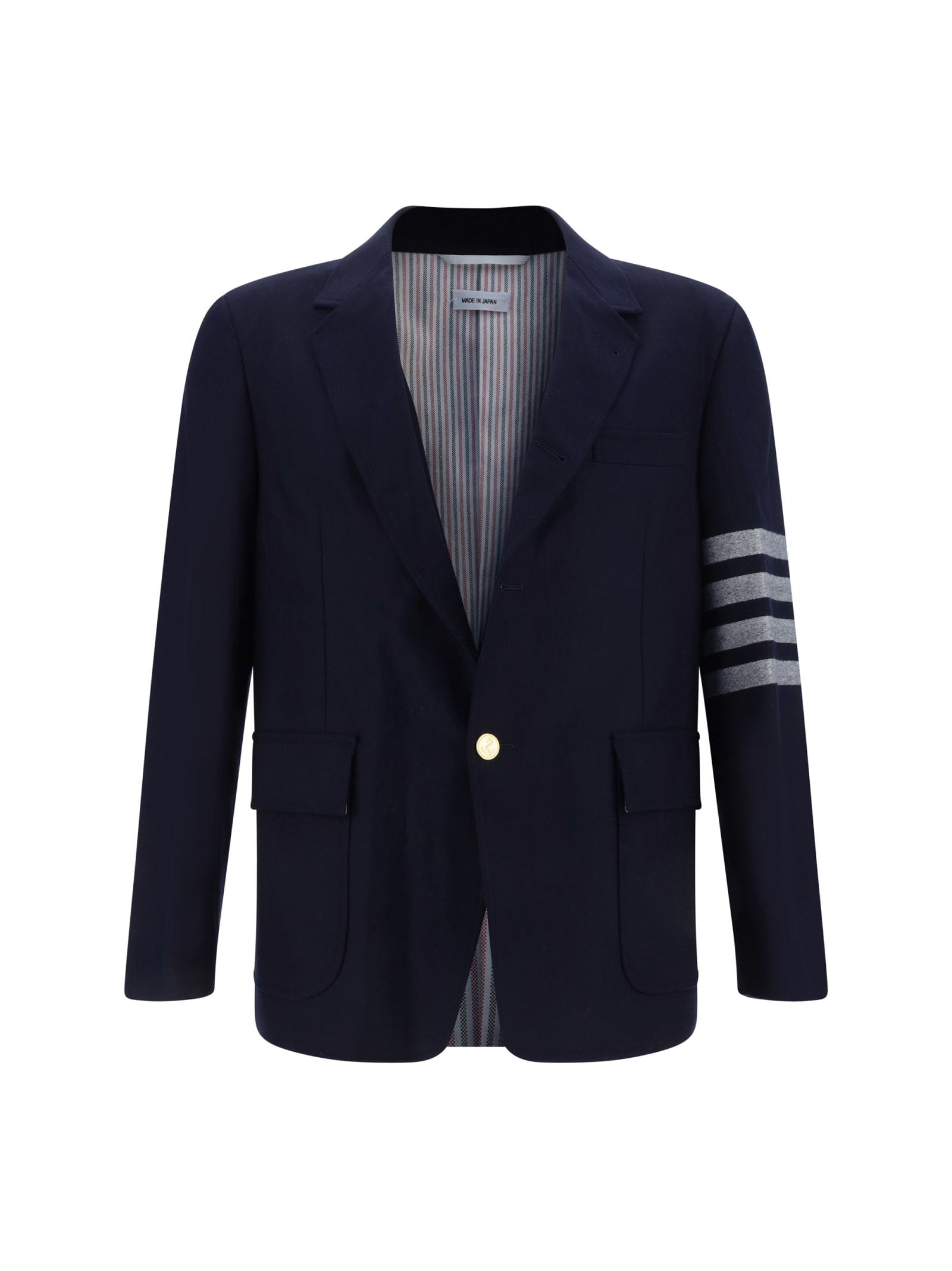 Shop Thom Browne Blazer Jacket In Navy