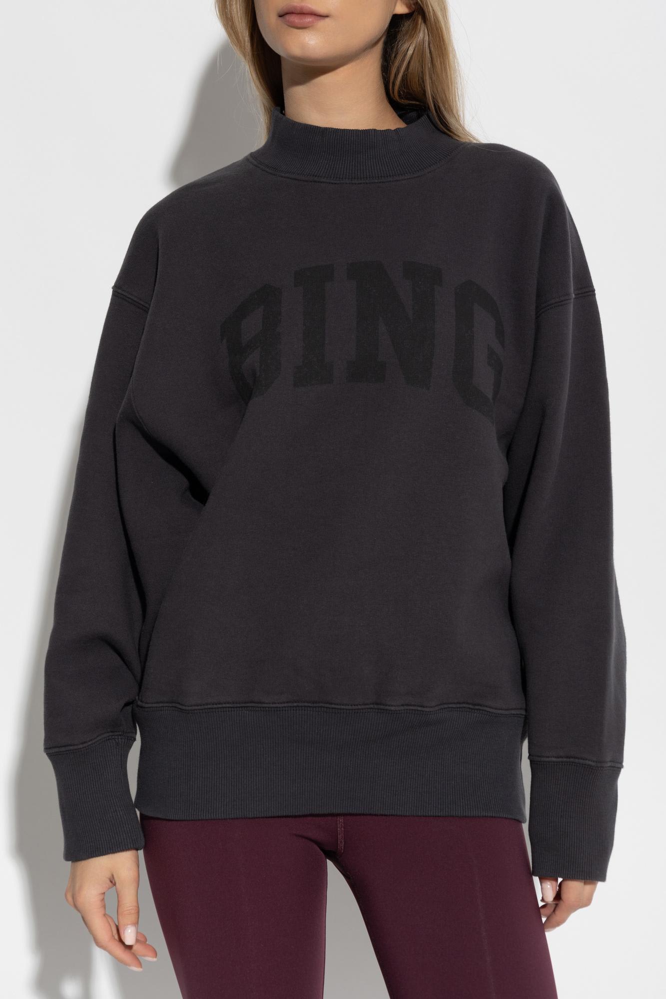 Shop Anine Bing Sweatshirt Bradie In Washed Black