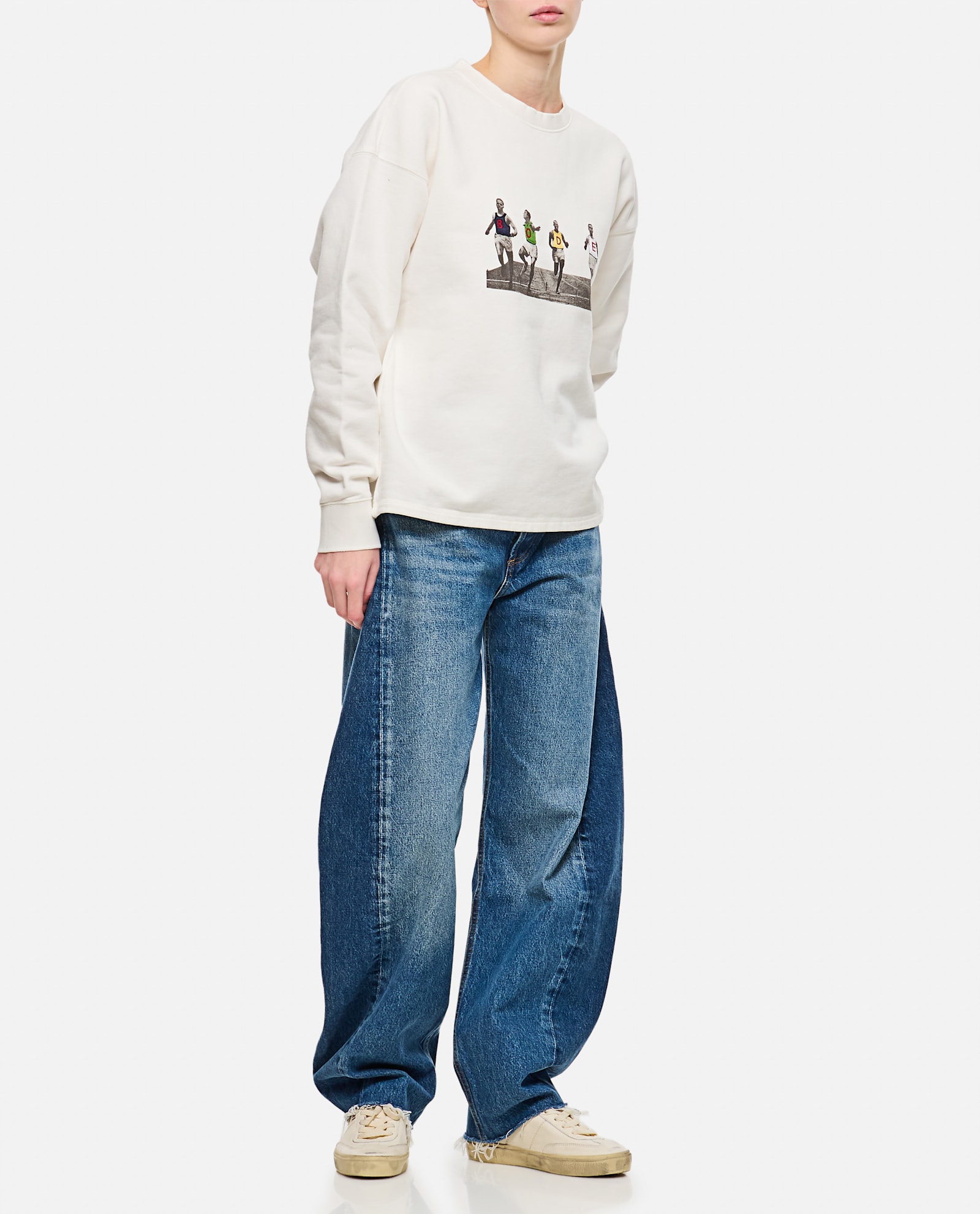 Shop Agolde Luna Pieced Jean In Split In Blue