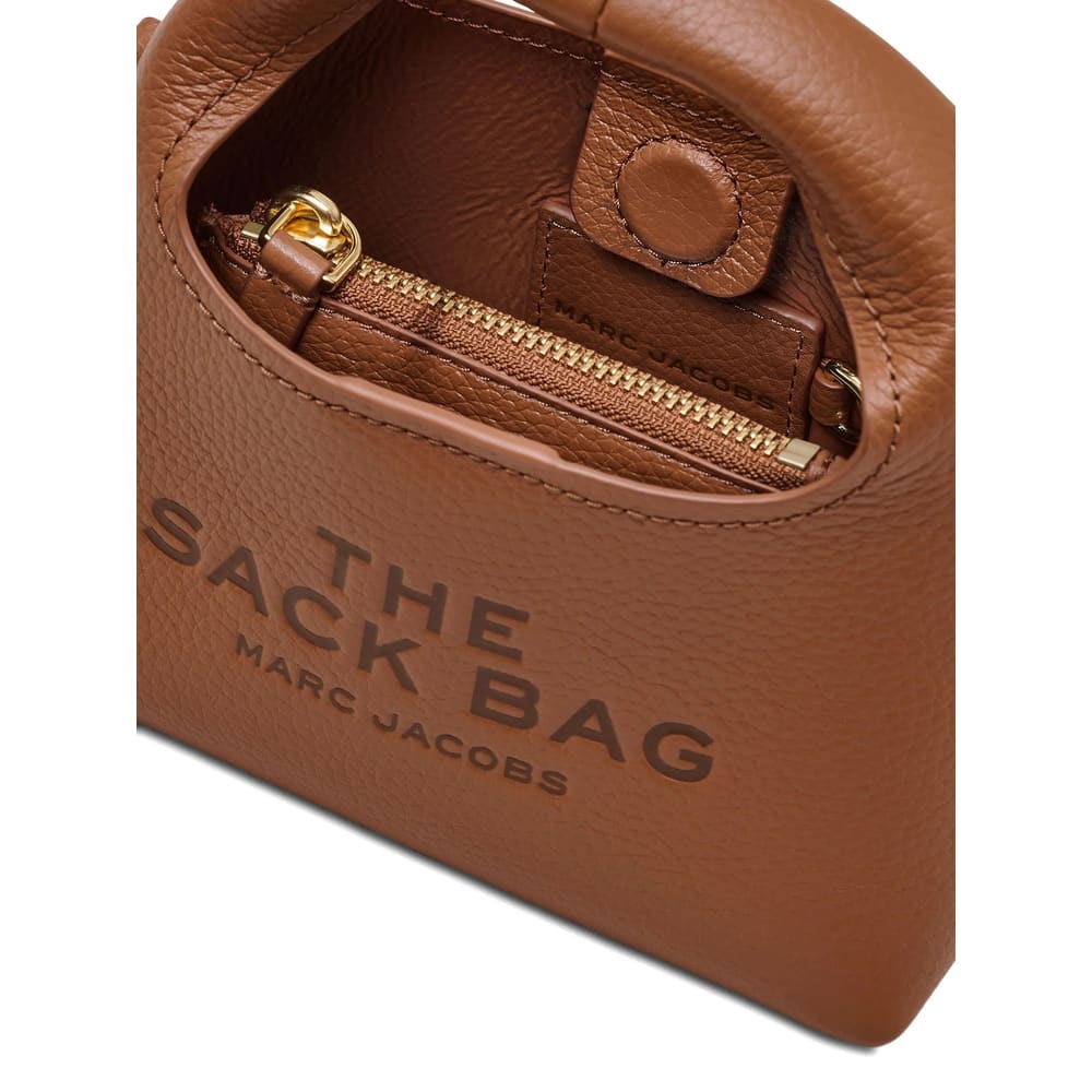 Marc Jacobs The Sack Micro Leather Top-handle Tote Bag In Brown