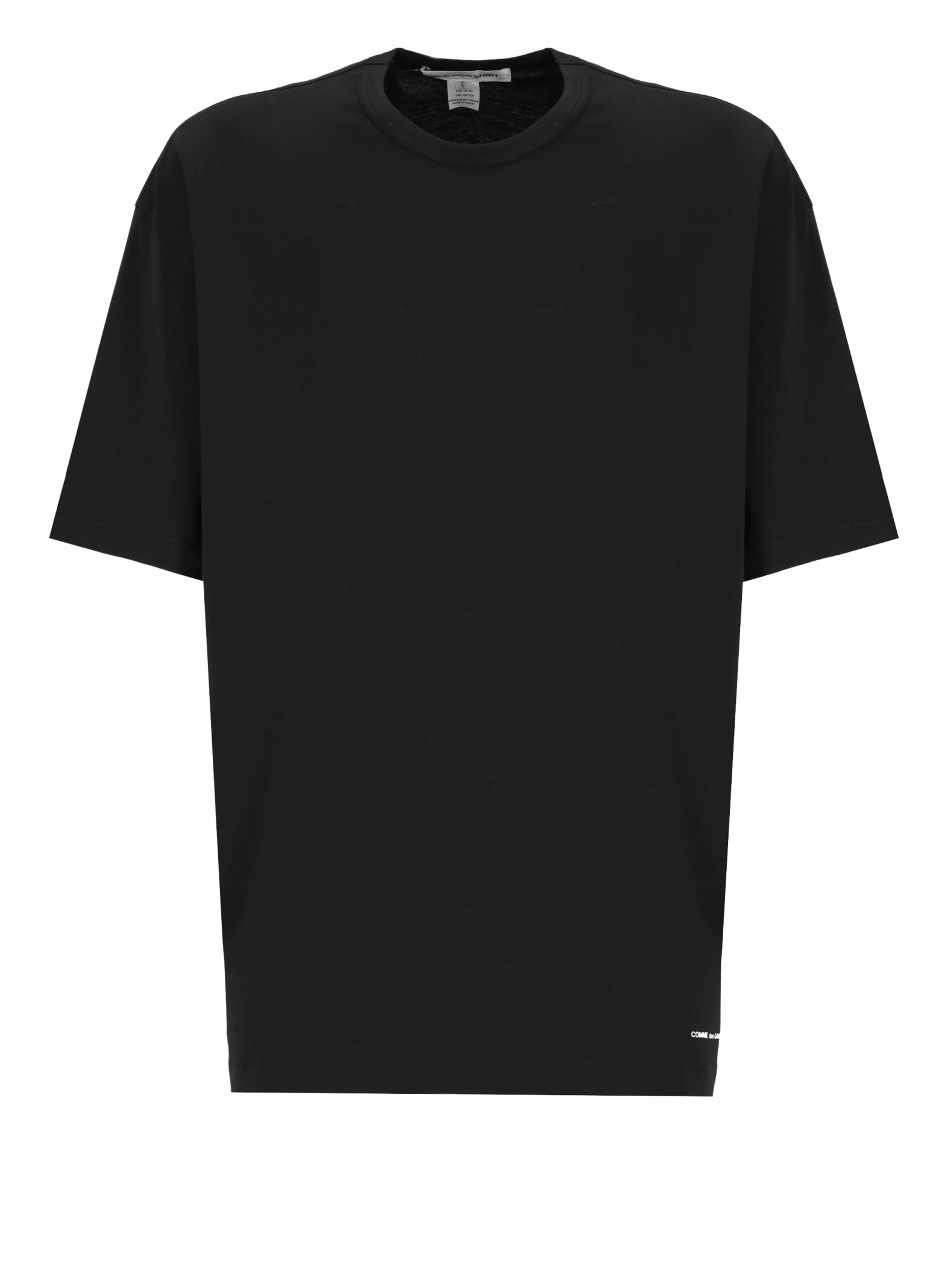 Shop Comme Des Garçons Cotton T-shirt In Black