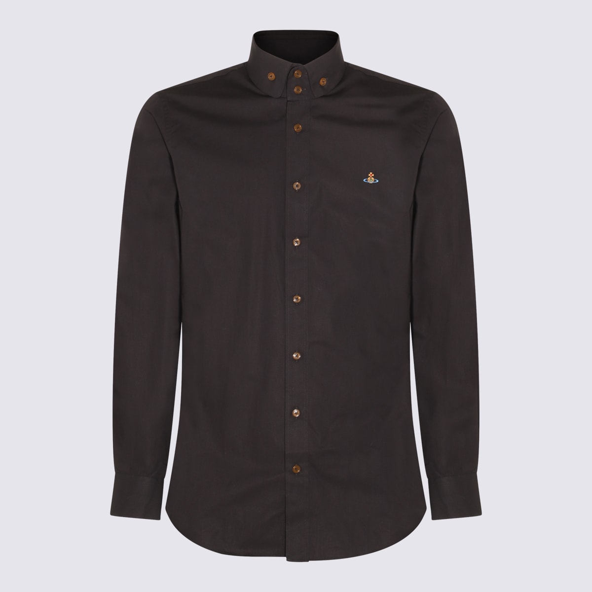 Shop Vivienne Westwood Black Cotton Orb Shirt