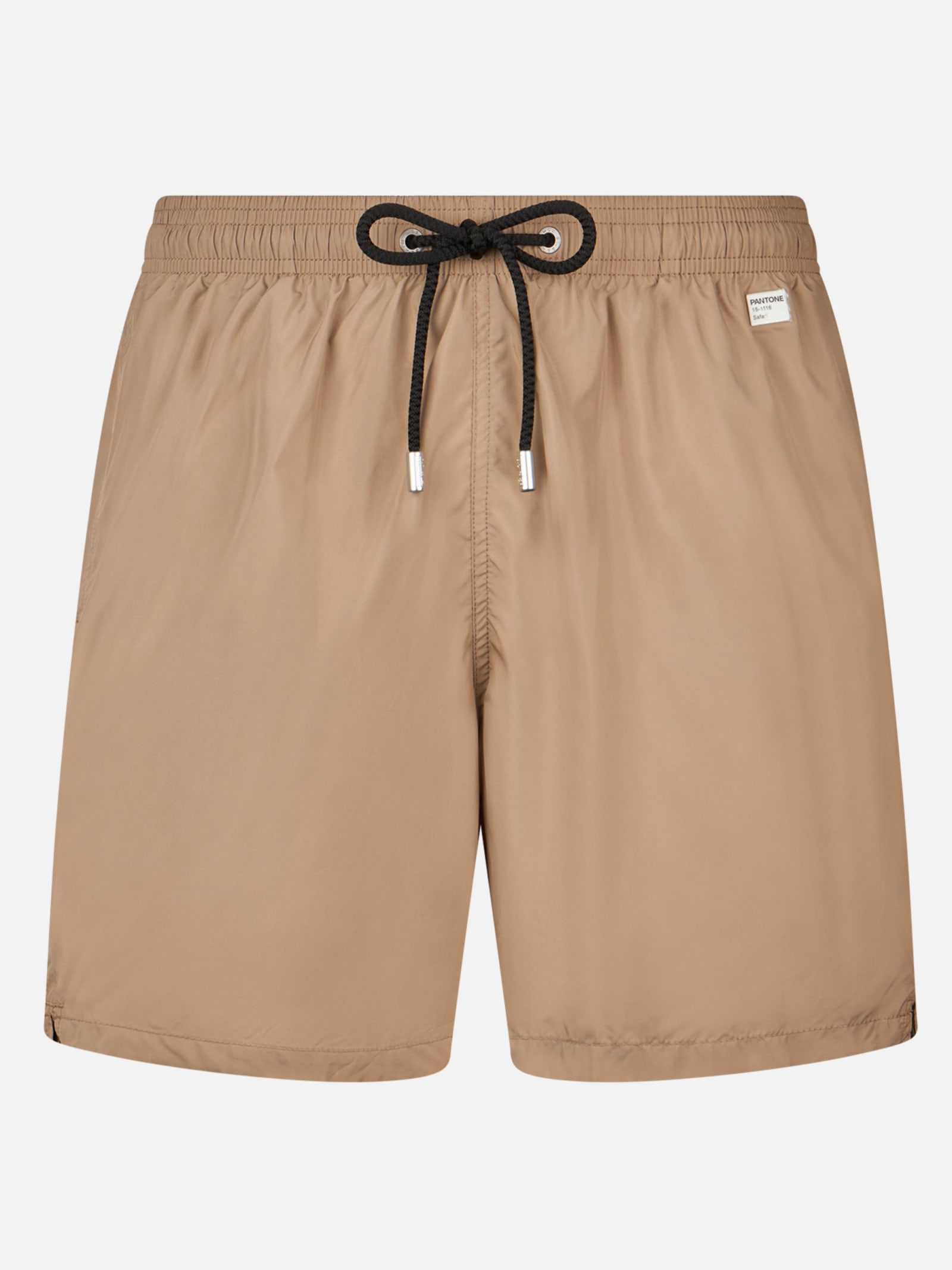 Mc2 Saint Barth Man Lightweight Fabric Beige Swim-shorts Lighting Pantone Pantone Special Edition In White
