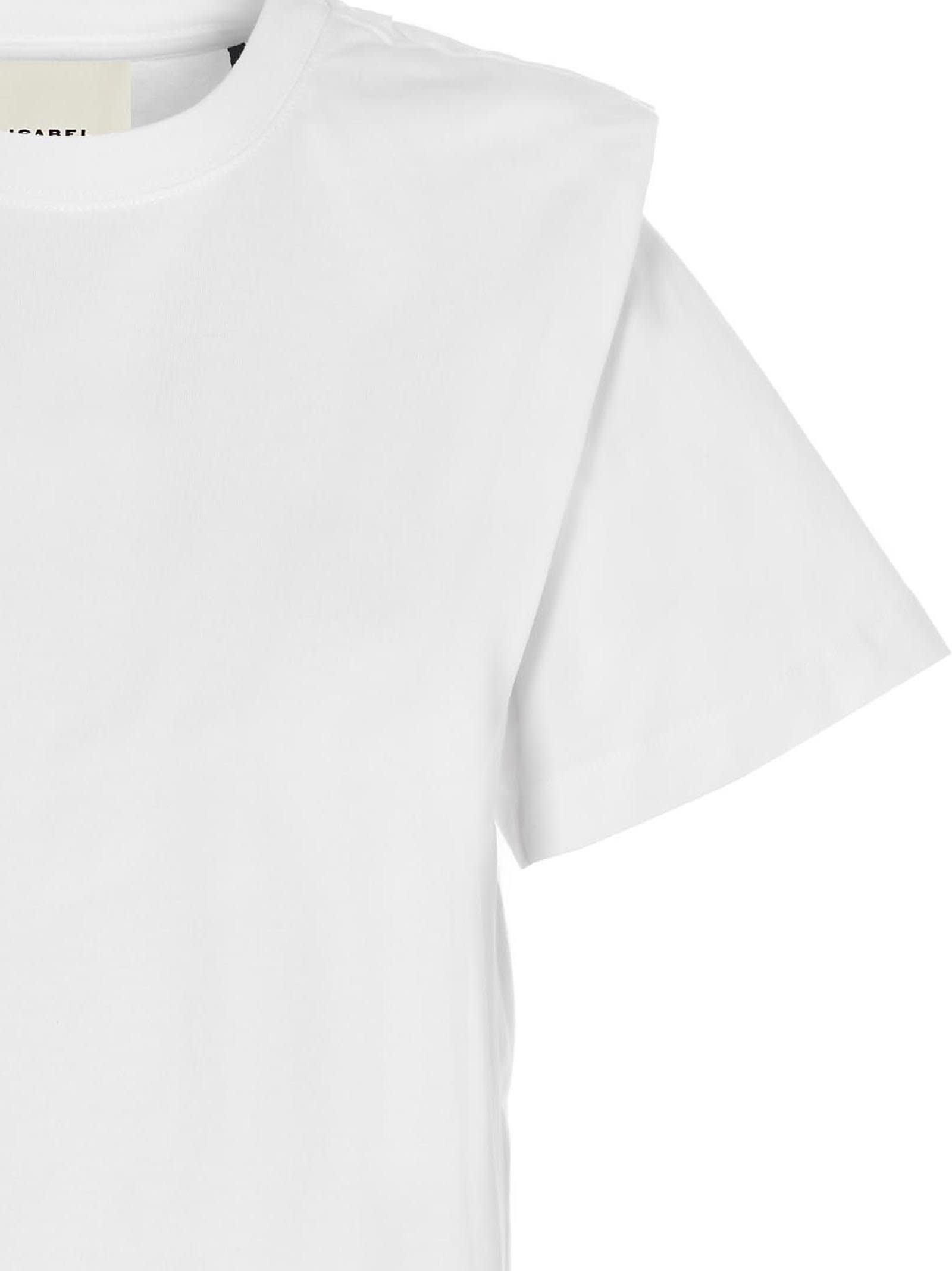 Shop Isabel Marant Zeli Midi T-shirt In Wh White