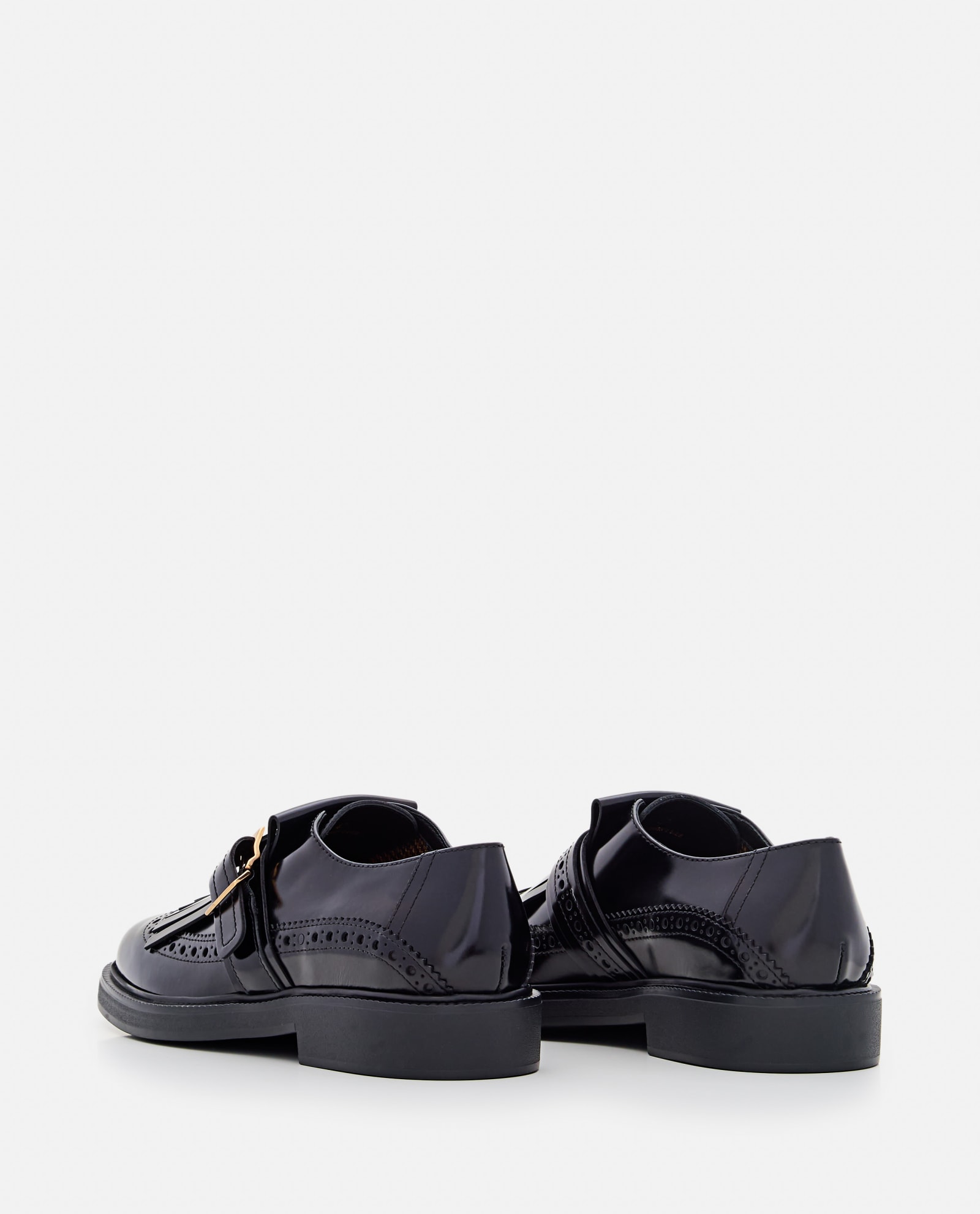 Shop Tod's Leather Laced-up Shoes In Black