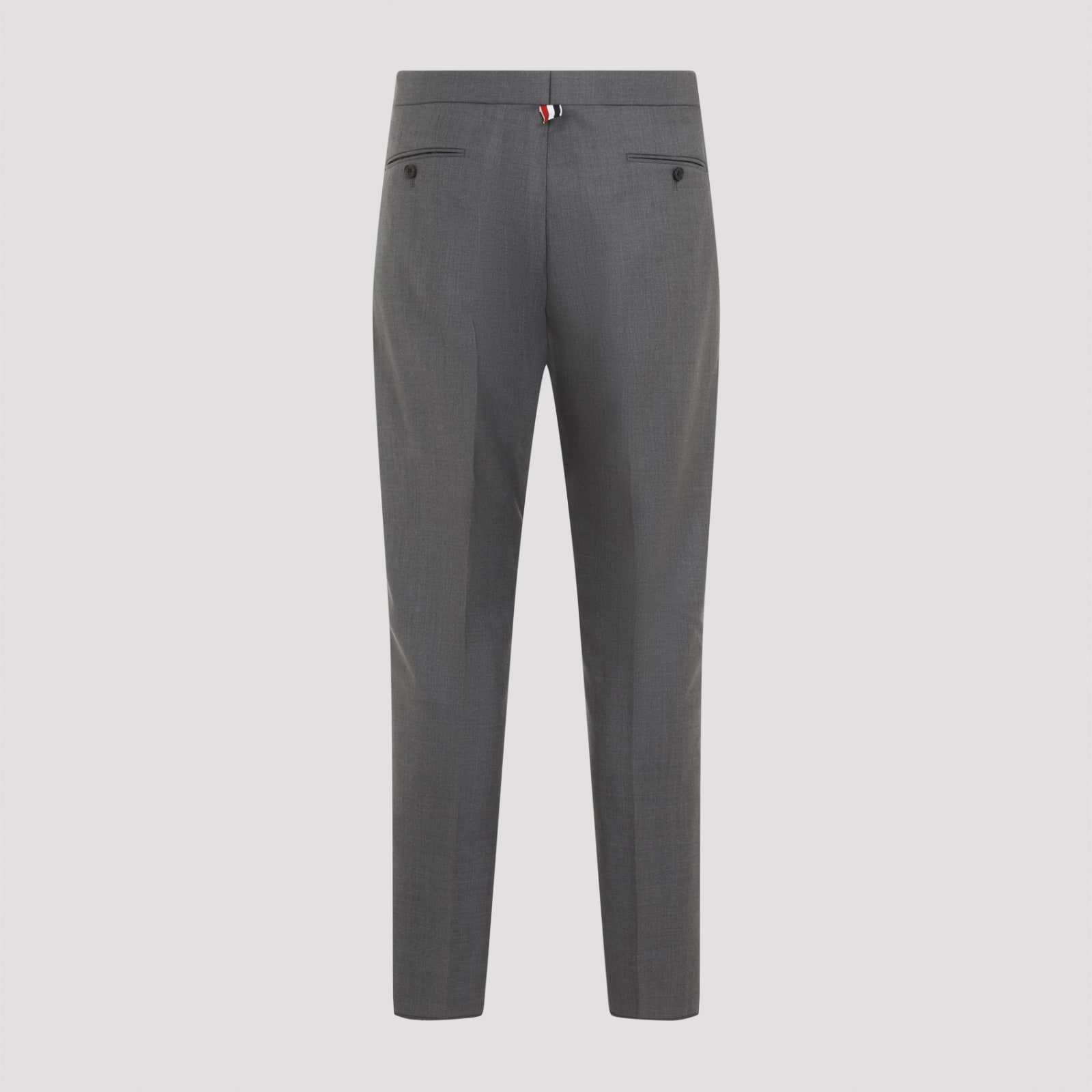 Shop Thom Browne Low Rise Trousers In Med Grey