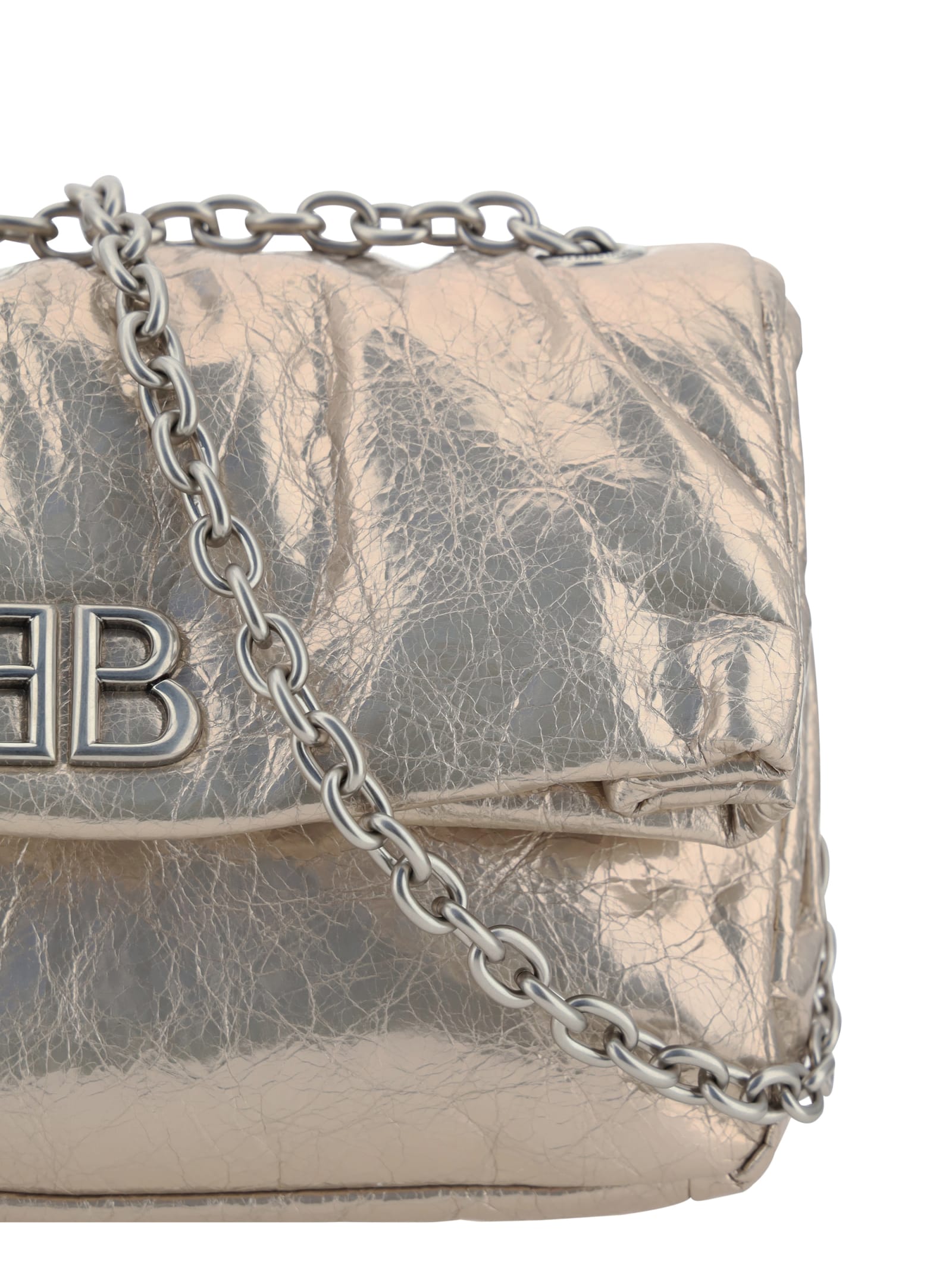 Shop Balenciaga Monaco Shoulder Bag In Stone Beige