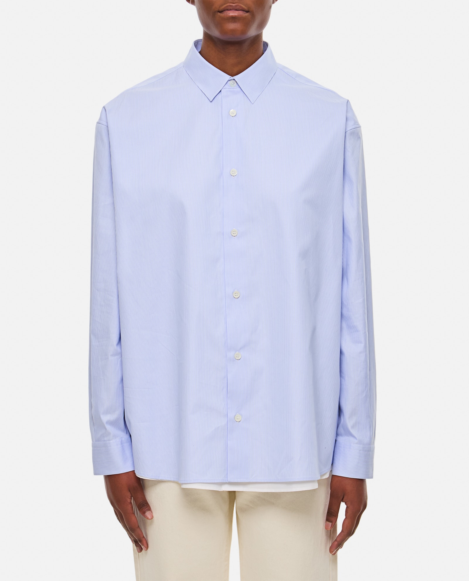 Shop Loewe Double Layer Shirt In Clear Blue