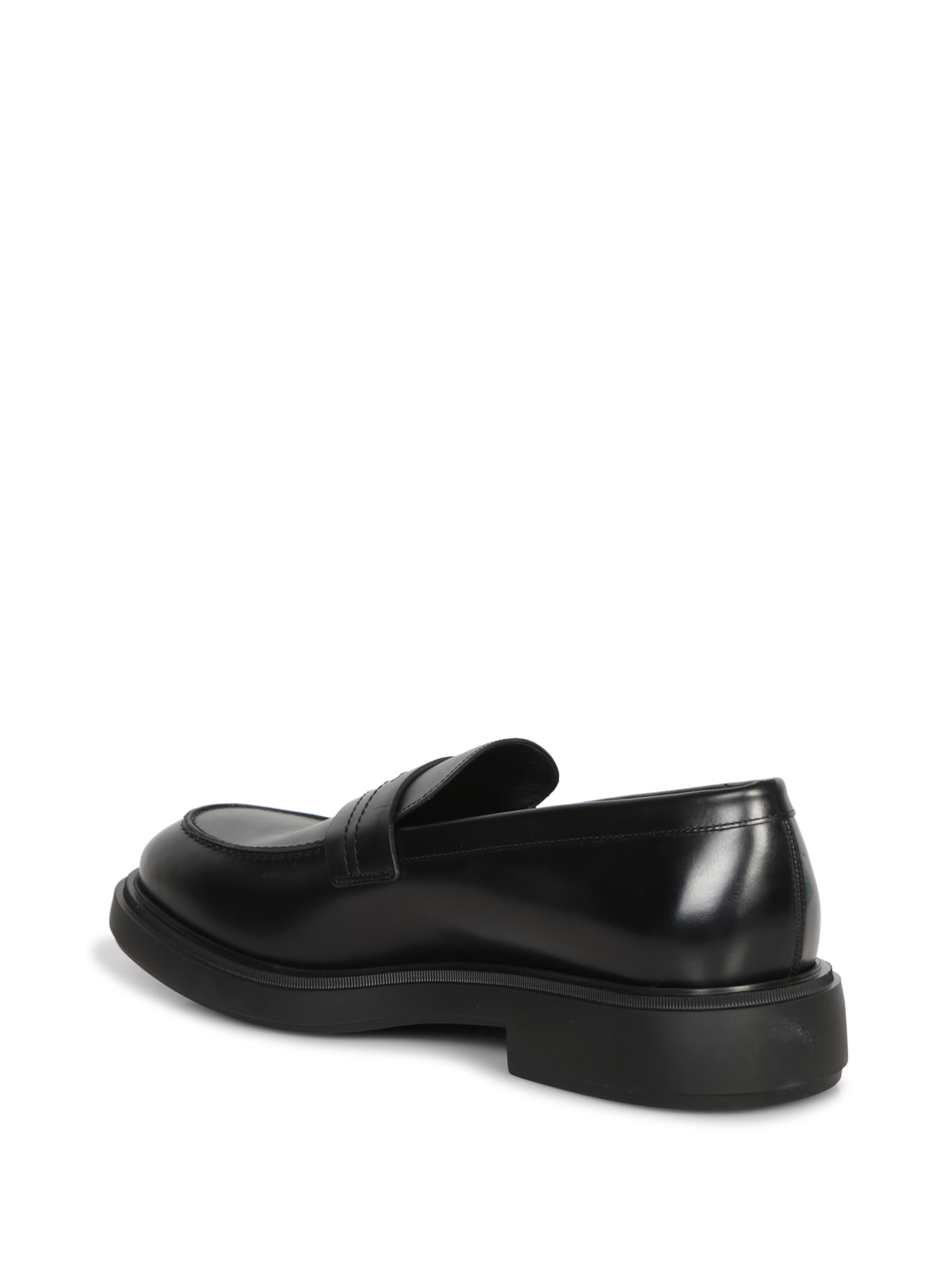 Shop Ferragamo Caligola Black Loafers