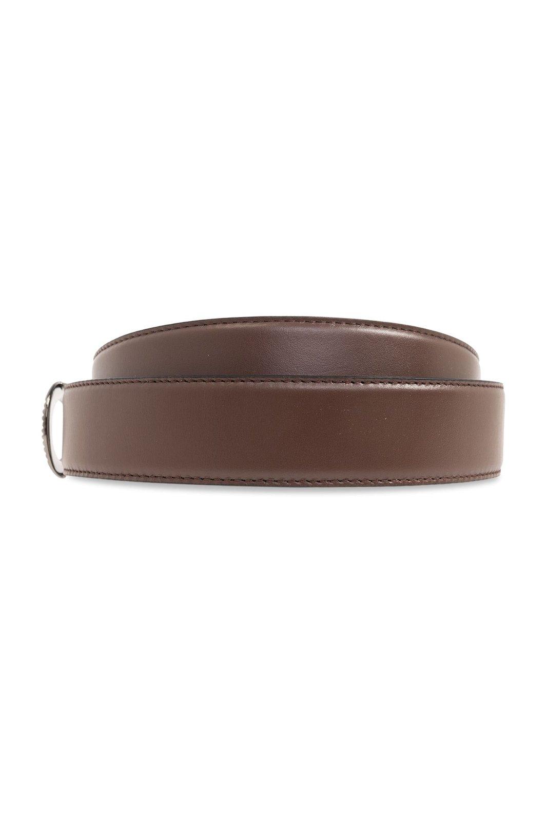 Shop Ferragamo Gancini Buckle Reversible Belt In Brown/black