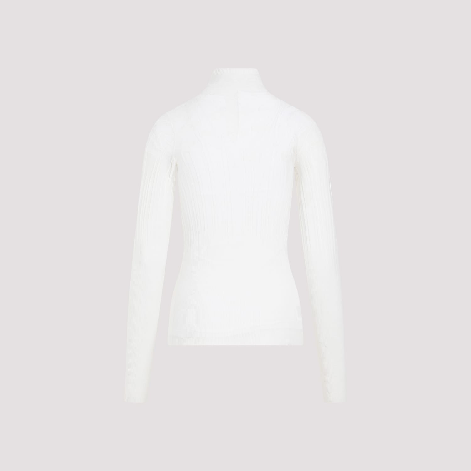 Shop Bottega Veneta Cotton Top In Chalk