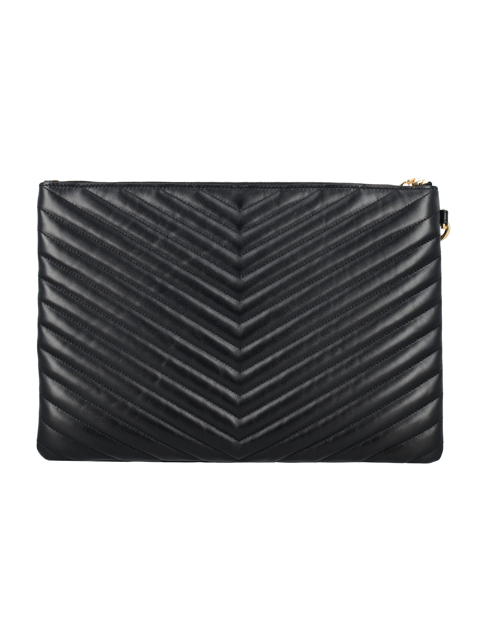 Saint Laurent Cassandre Pouch In Black