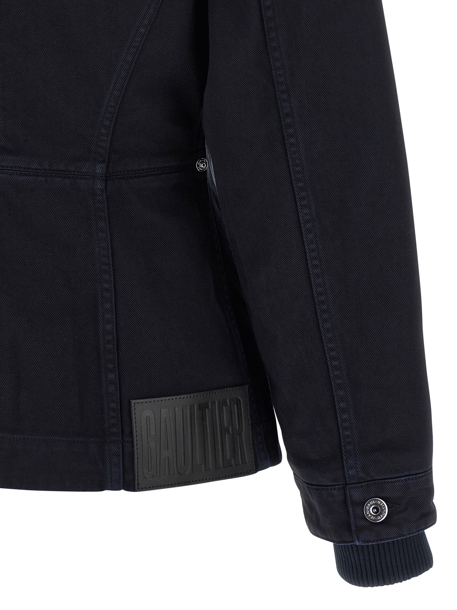 Jean Paul Gaultier The Slit Denim Puffer Jackets Blue In Blue