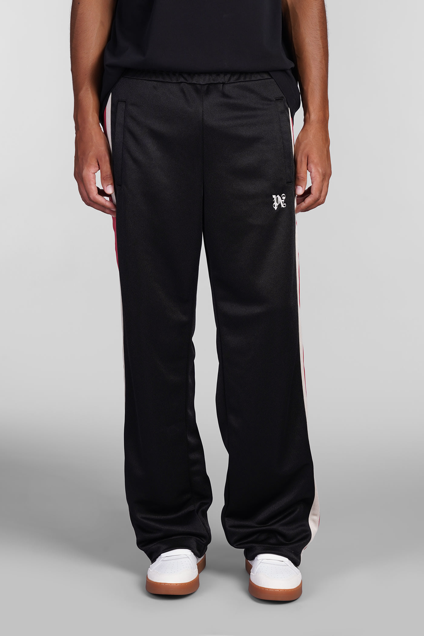 Shop Palm Angels Pants In Black Polyester