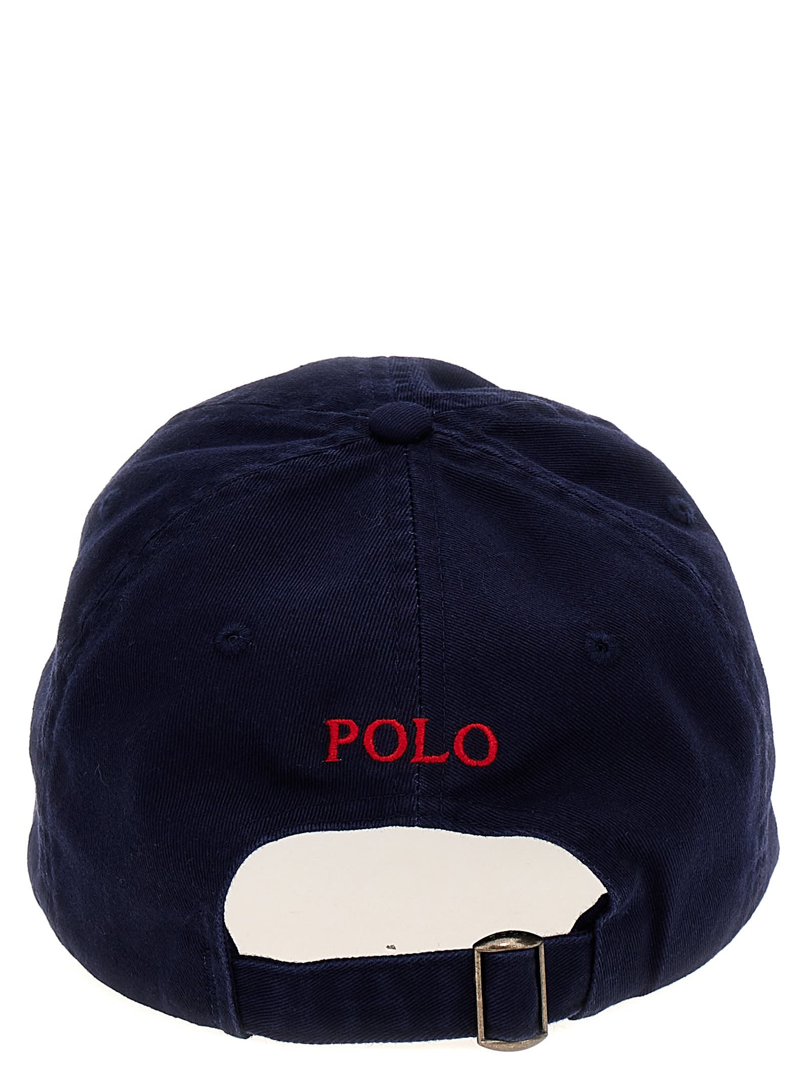Shop Polo Ralph Lauren Logo Embroidery Cap In Blue