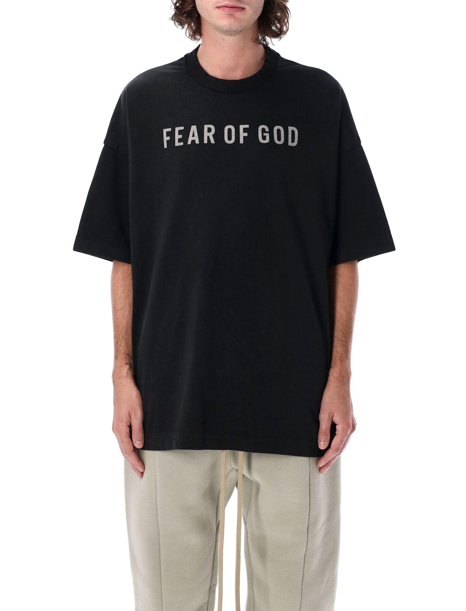 Shop Fear Of God Tee In Black