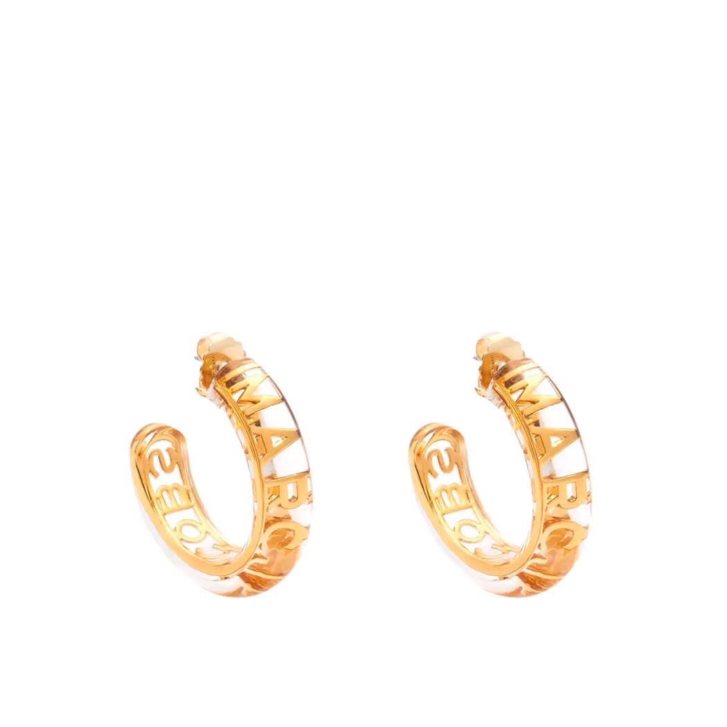 Marc Jacobs The Monogram Hoops Gold Earrings