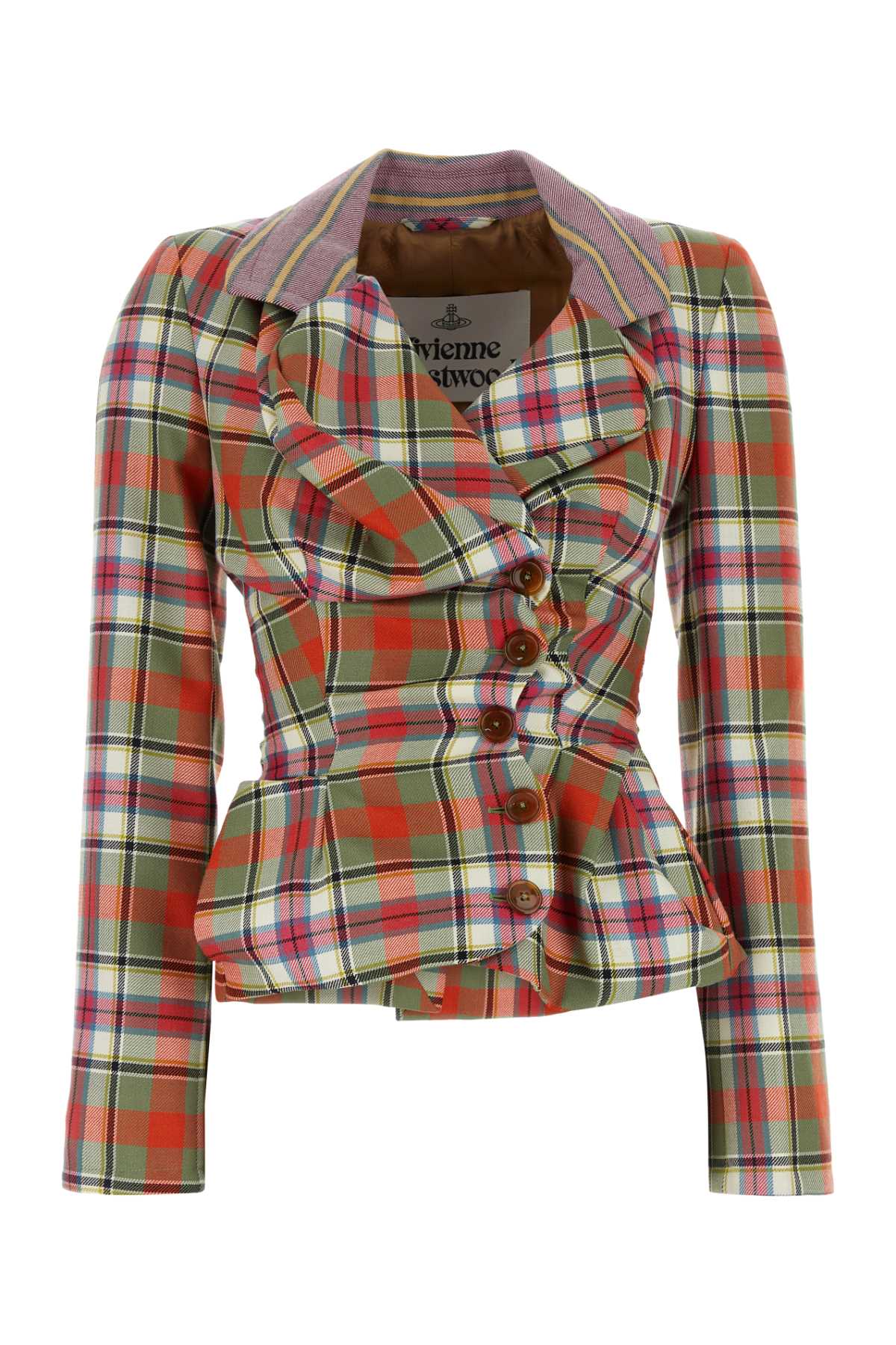 Shop Vivienne Westwood Embroidered Wool Drunken Blazer In Multi