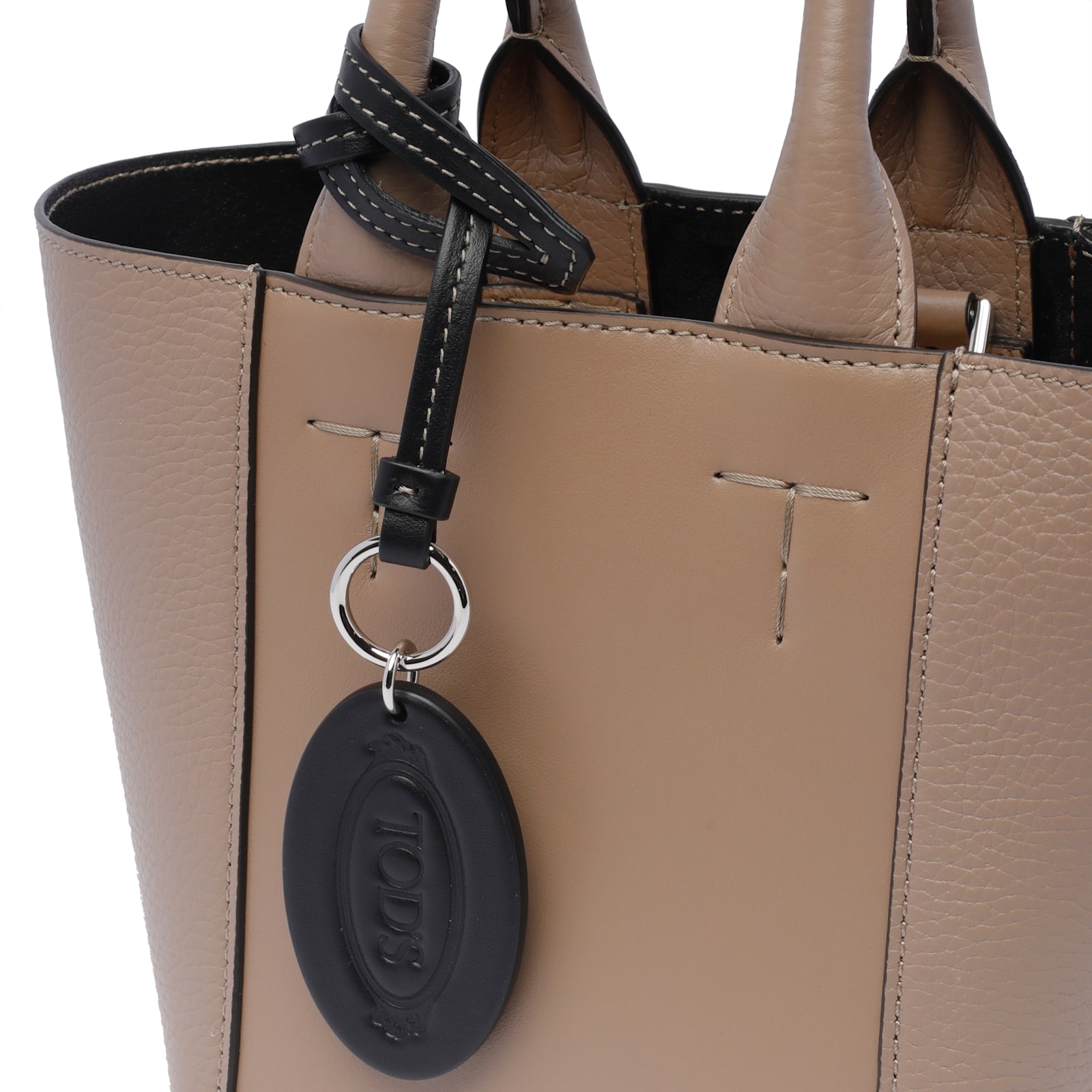 Shop Tod's Tods Double Up Shopping Bag In Beige