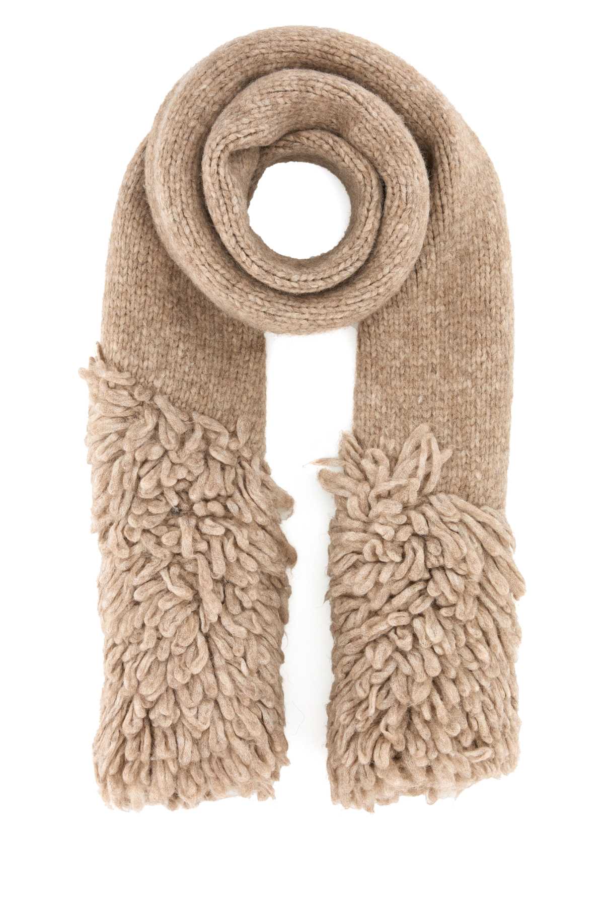 Shop Loewe Beige Alpaca Blend Scarf