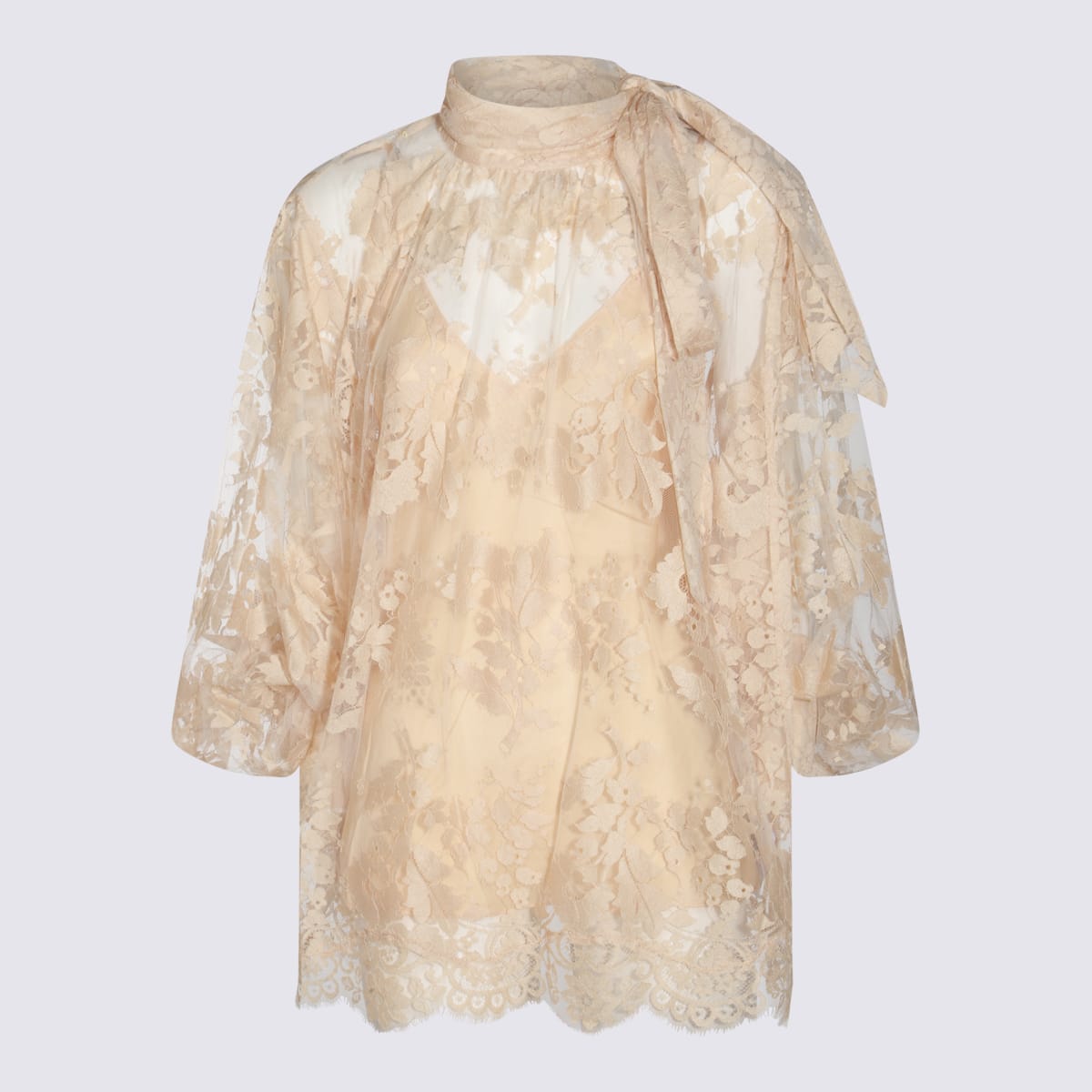 Shop Zimmermann Light Tea Cotton Blend Top