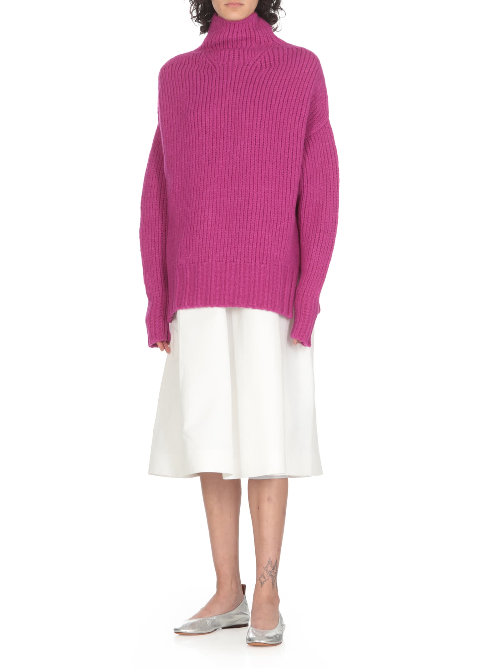 Shop Lanvin Wool Jumper In Fuchsia