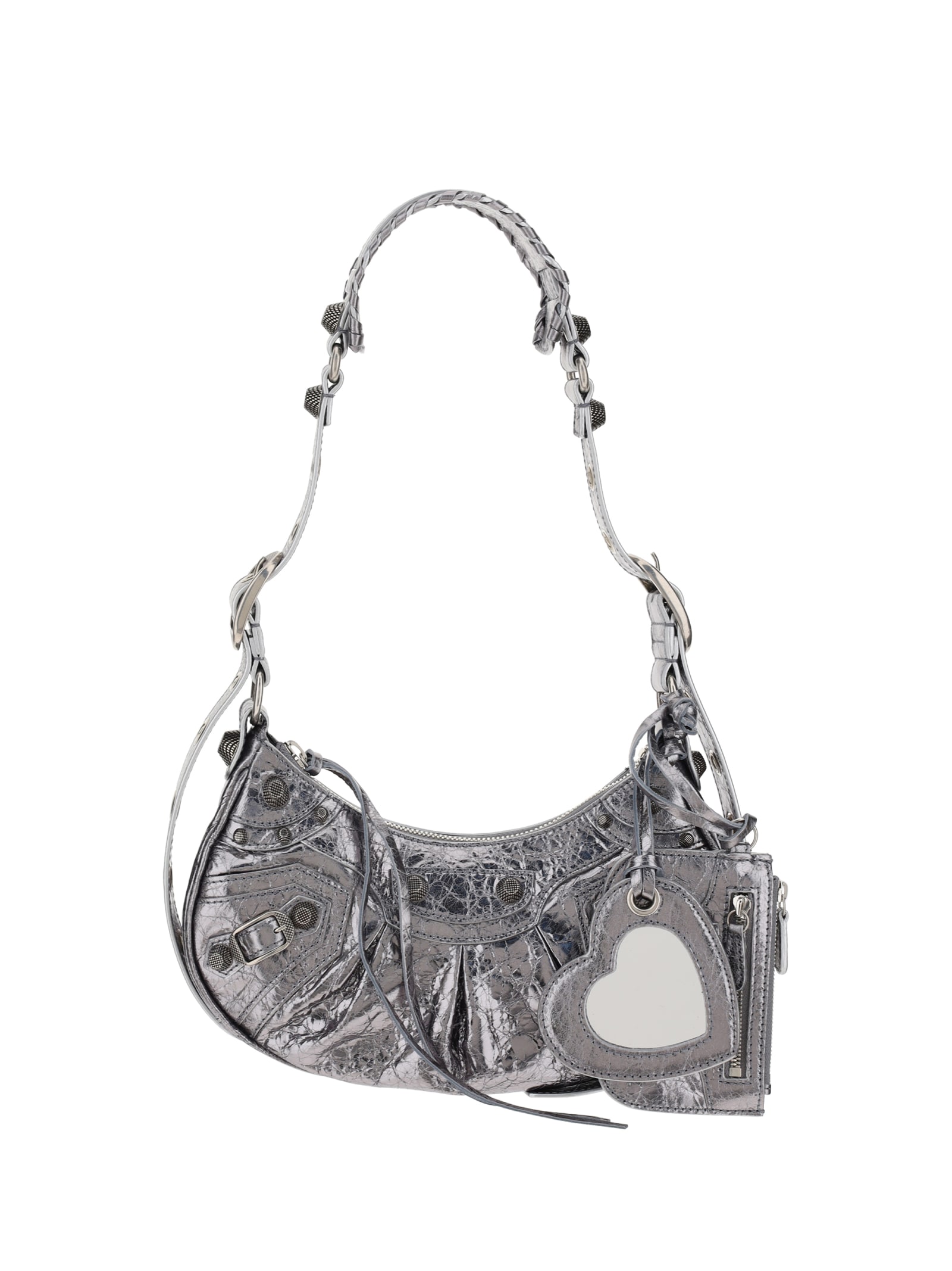 Balenciaga Le Cagole Shoulder Bag In Silver
