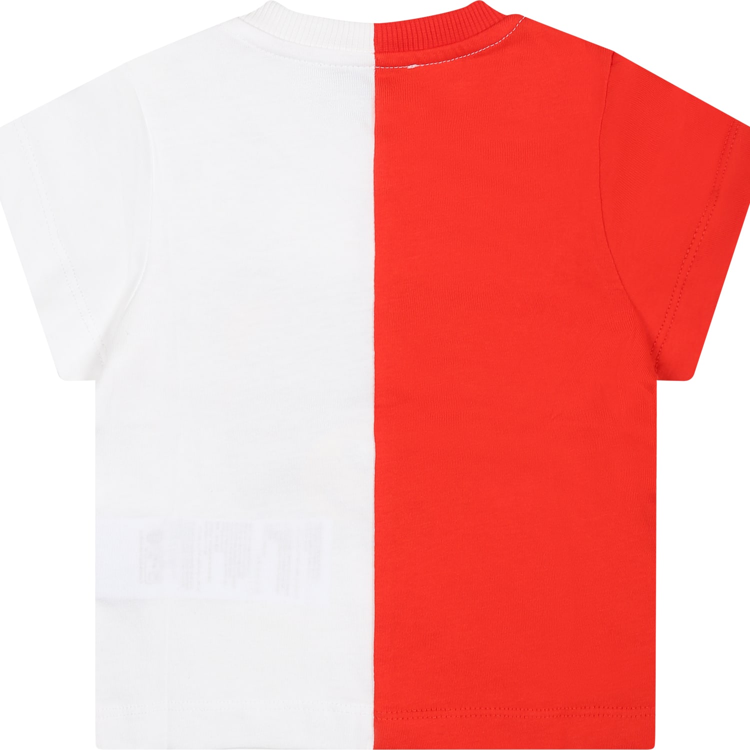 Moschino Red T-shirt For Babies With Teddy Bear And Logo In Red