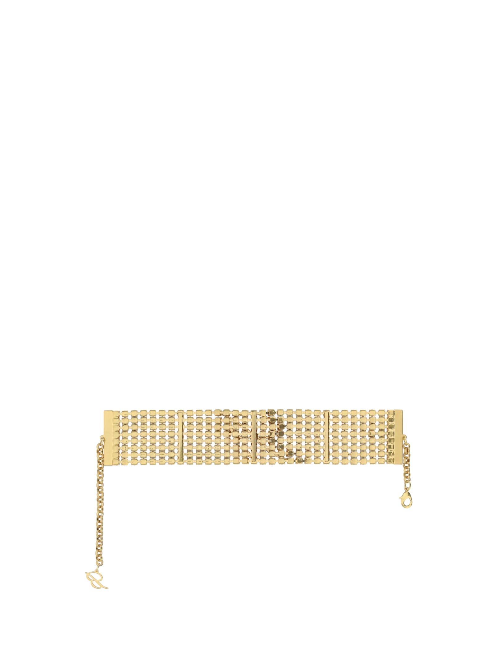 Shop Blumarine Choker Necklace In Gold/silver
