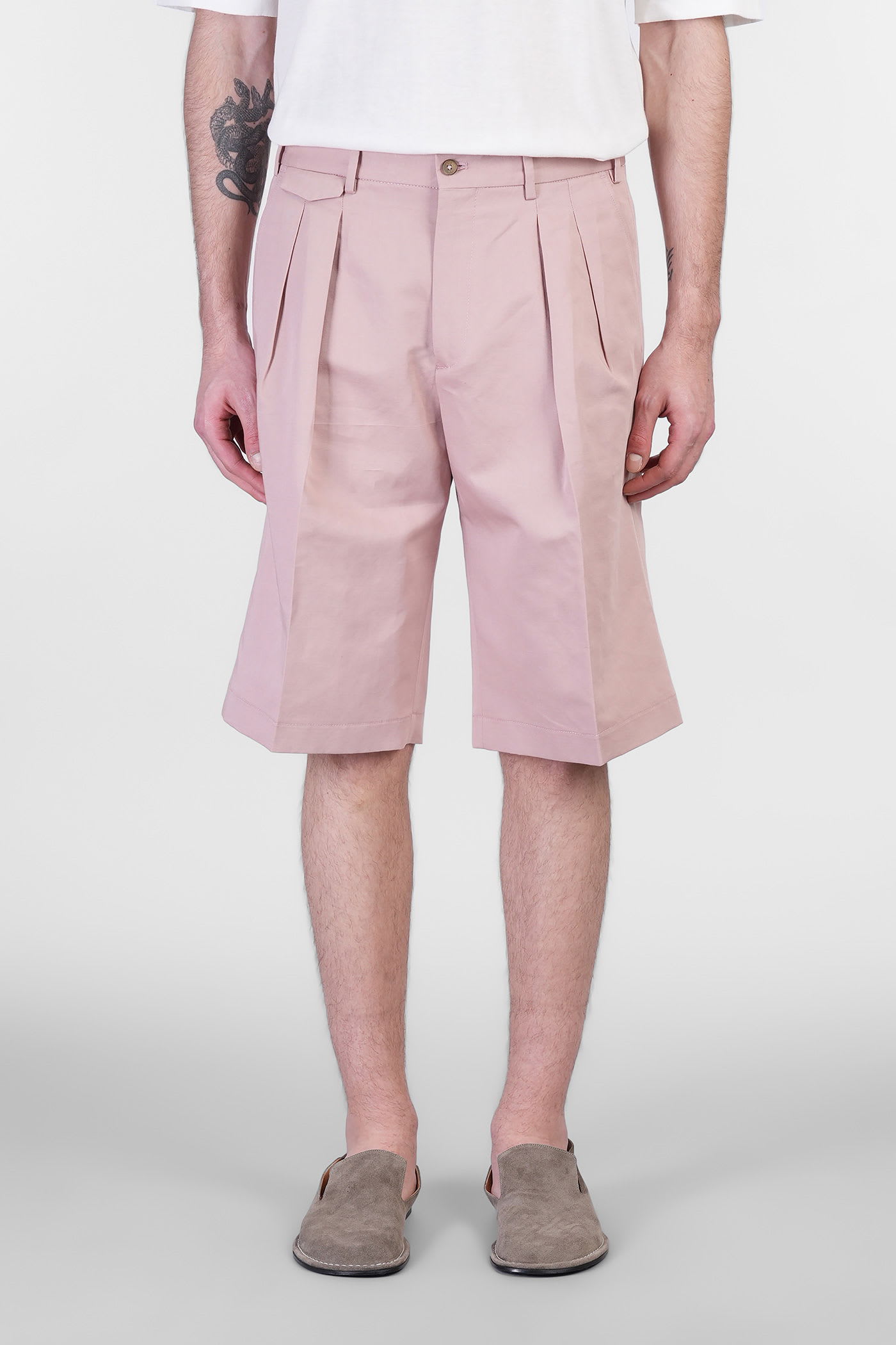 Bedfords Shorts In Rose-pink Cotton