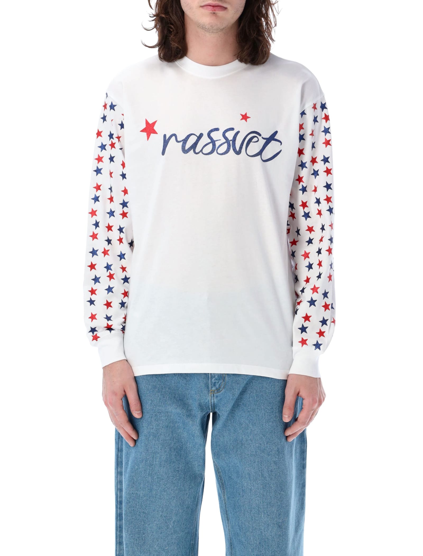 Paccbet Free To Sparkle L/s T-shirt In White