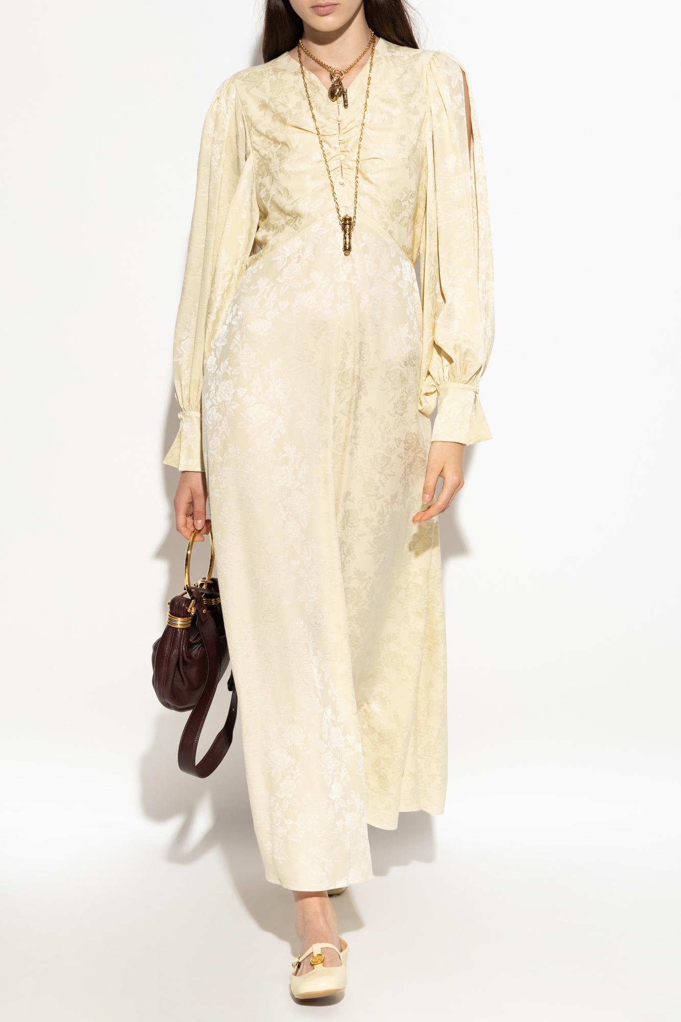 Chloé Silk Dress In Yellow