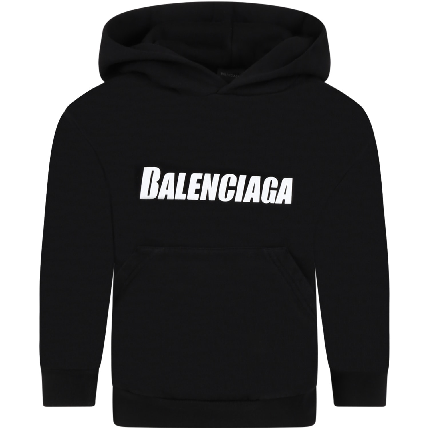 Balenciaga Black Sweatshirt For Kids With Logo