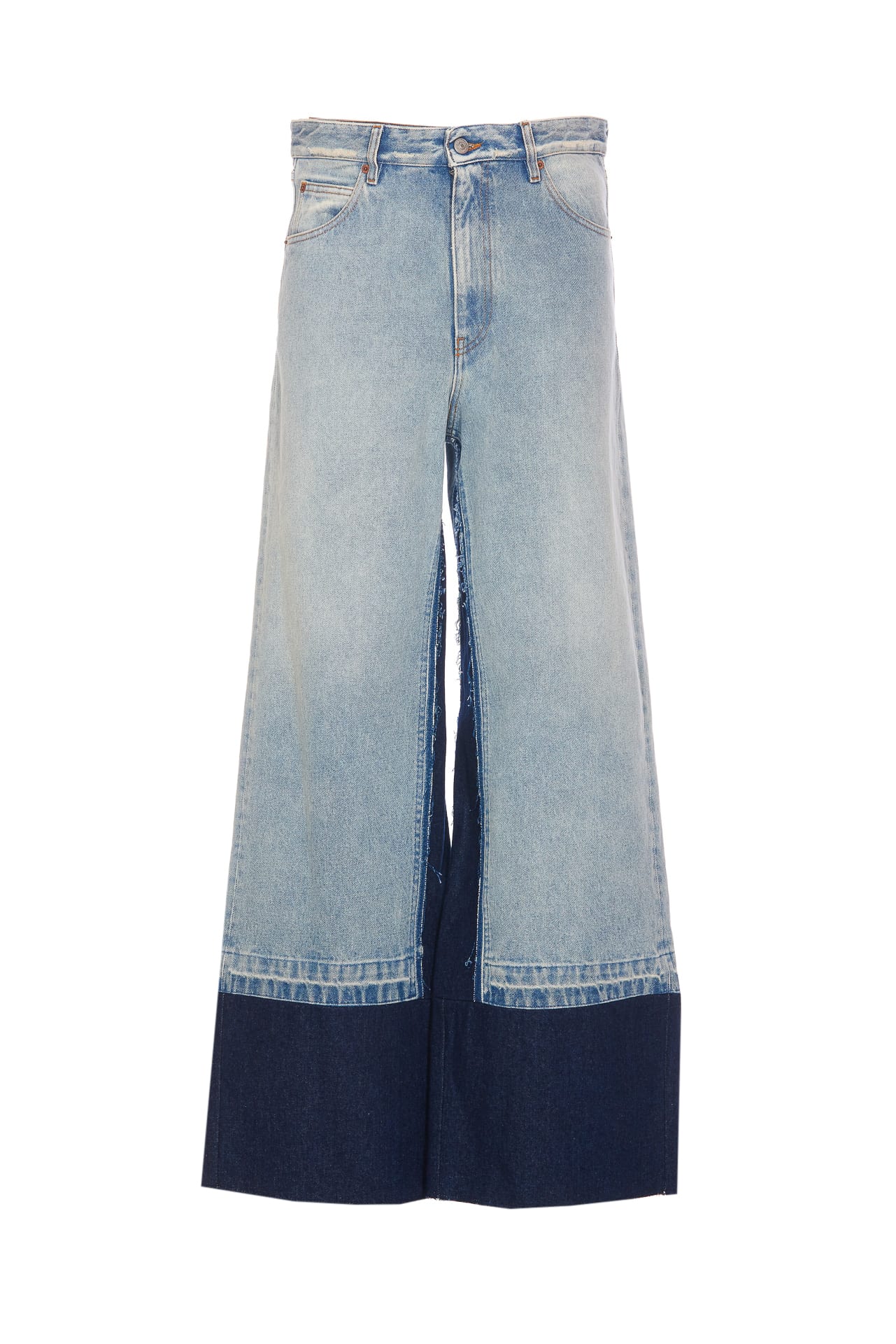 Shop Mm6 Maison Margiela Patch Jeans In Blue