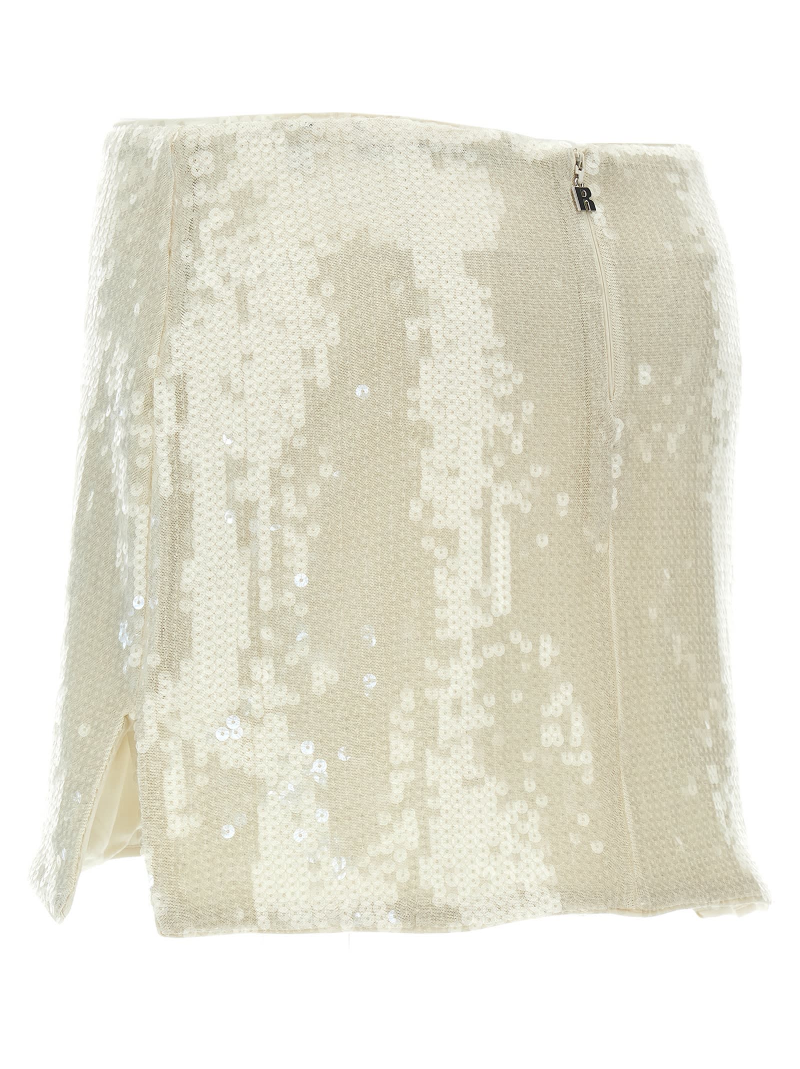 Shop Rotate Birger Christensen Sequins Mini Skirt In White