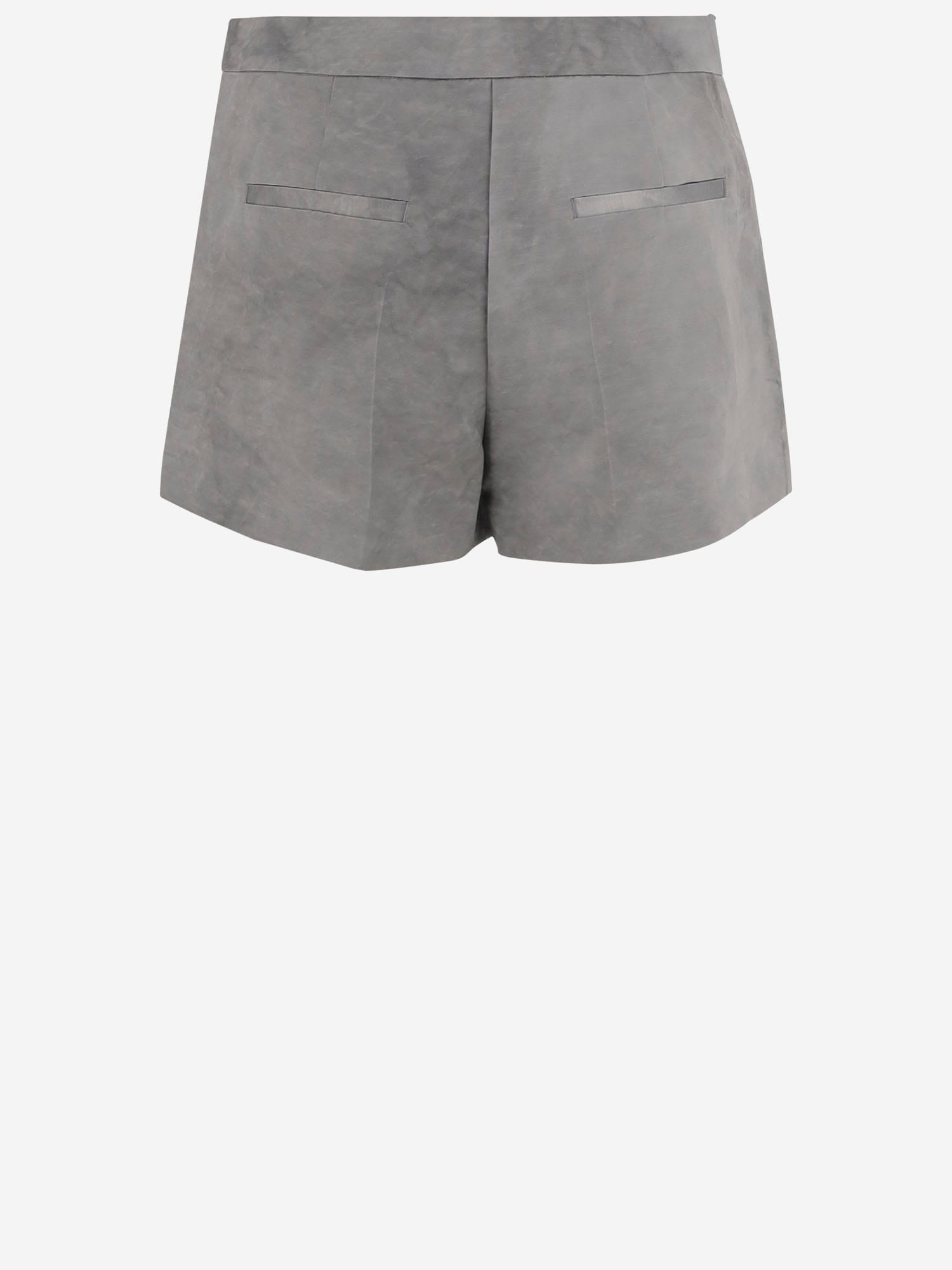 Pinko Grey Tailored Mini Shorts In Grey