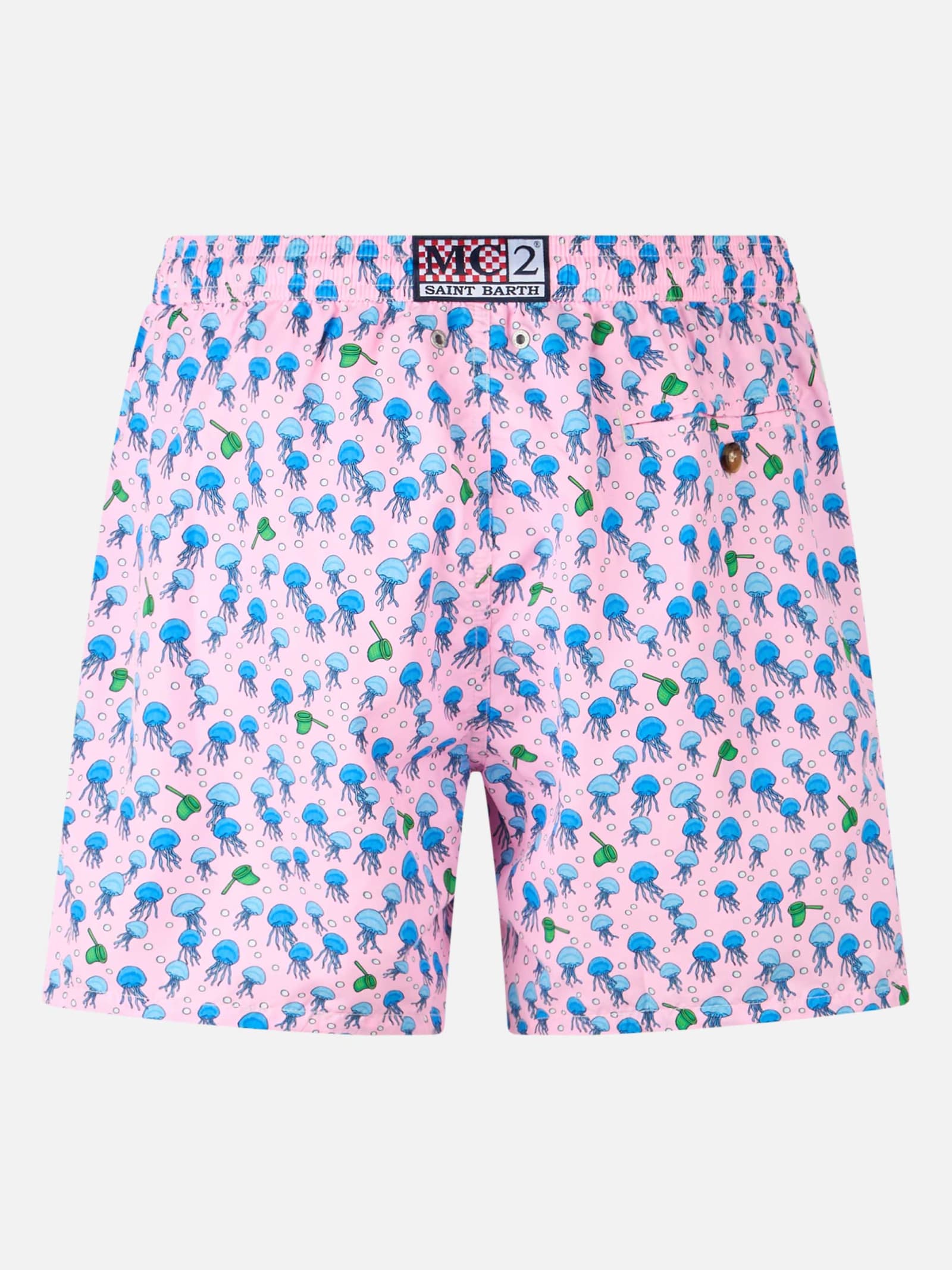 MC2 SAINT BARTH MAN LIGHTWEIGHT FABRIC SWIM-SHORTS LIGHTING MICRO FANTASY WITH JELLYFISHES PRINT