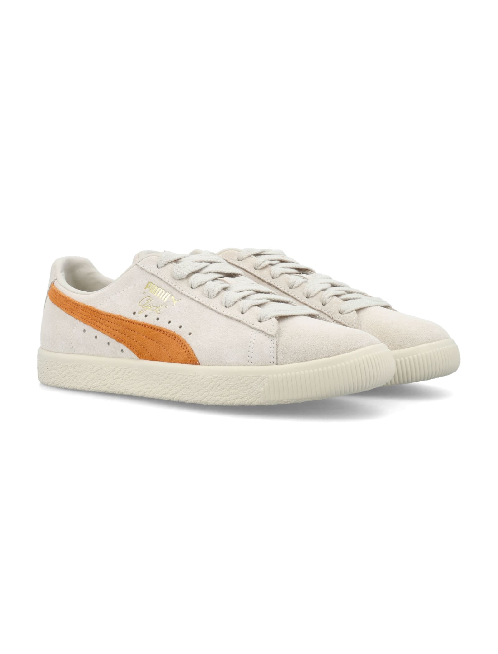Shop Puma Clyde Og Sneakers In Frosted Ivory Clementine