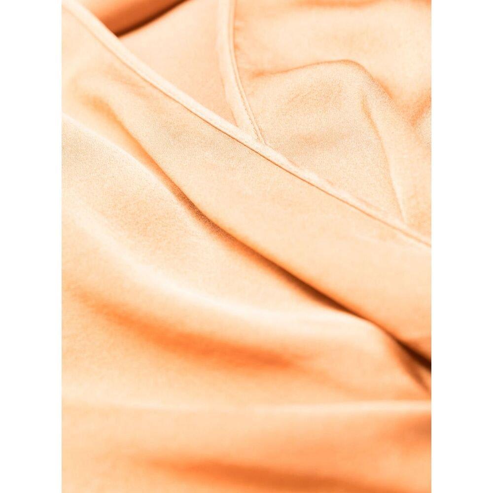 Shop Forte Forte V-neck Wrap Bodysuit In Orange