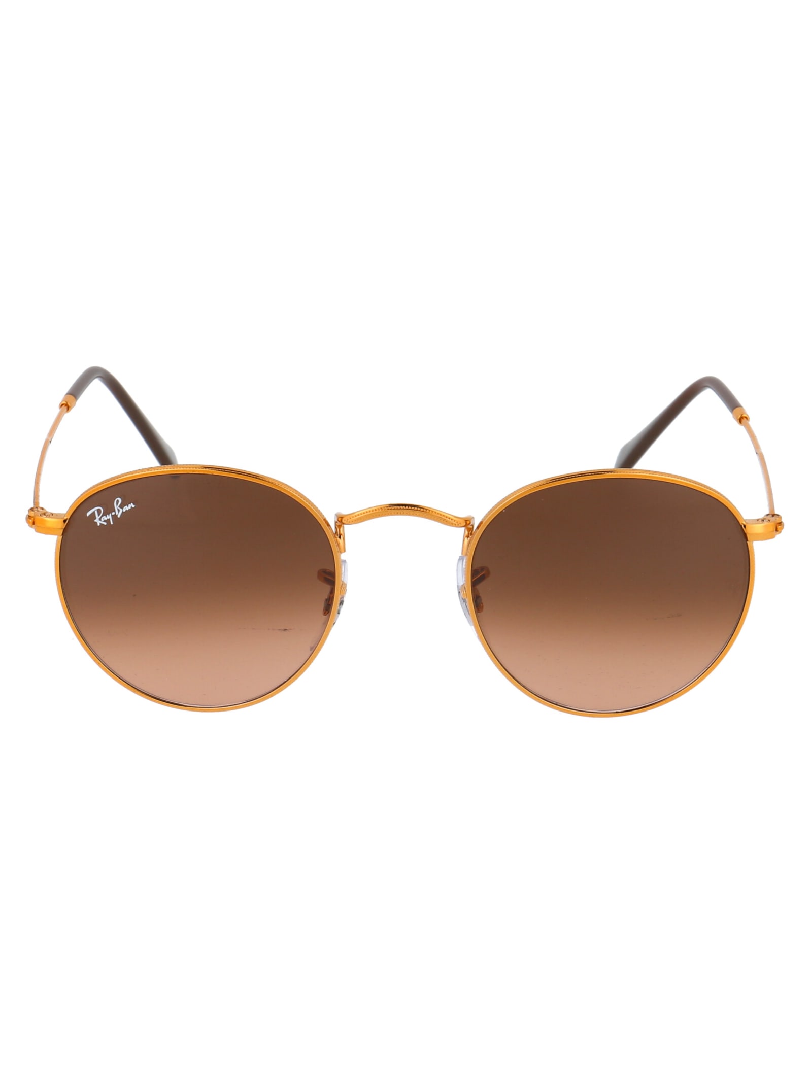 Ray Ban Round Metal Sunglasses Bronze-copper Frame Pink Lenses 53-21 In 9001a5 Light Bronze