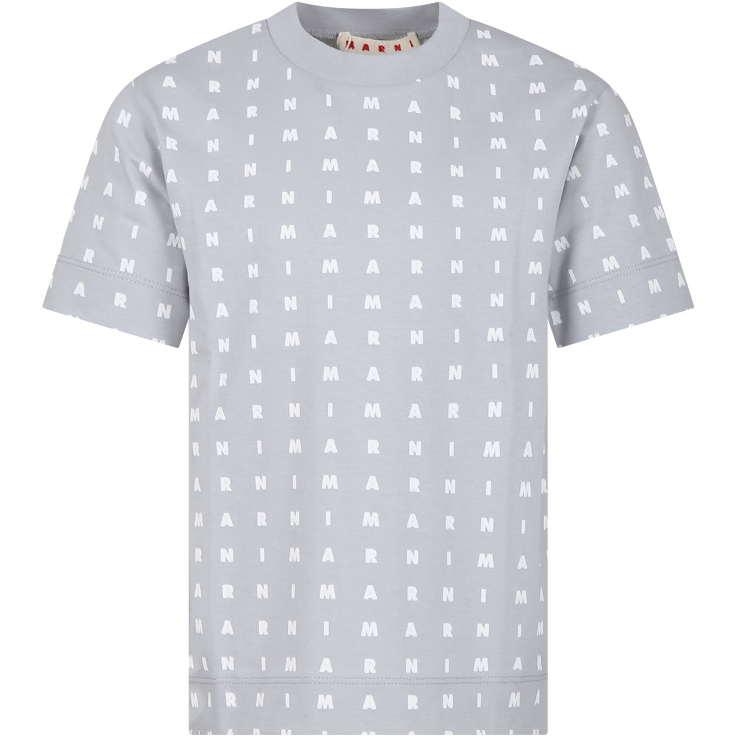Shop Marni Gray T-shirt For Kids With Logo In Grey