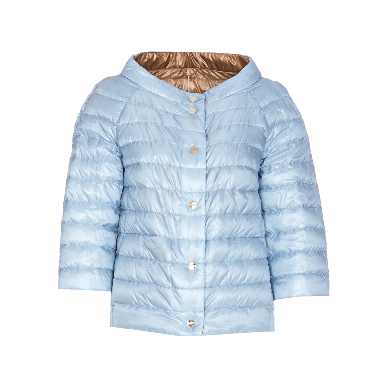 Herno Quilted Reversible Down Jacket In Blue