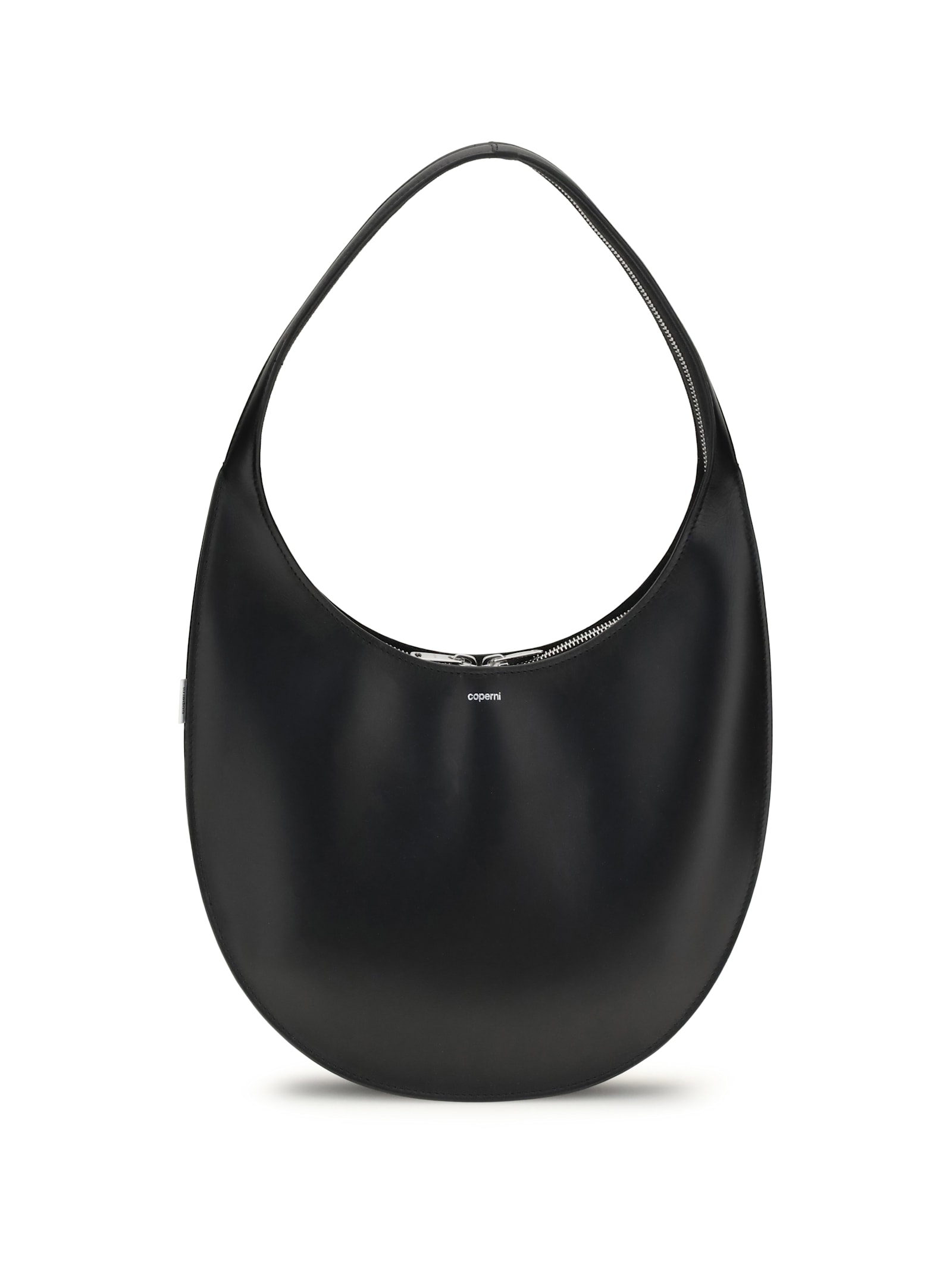 Coperni Medium Soft Swipe Zip-top Shoulder Bag In Black