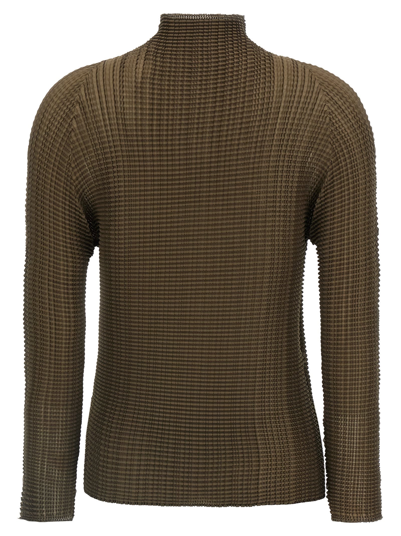 Issey Miyake Wooly Pleats-58 Shirt And Blouse Green In Green
