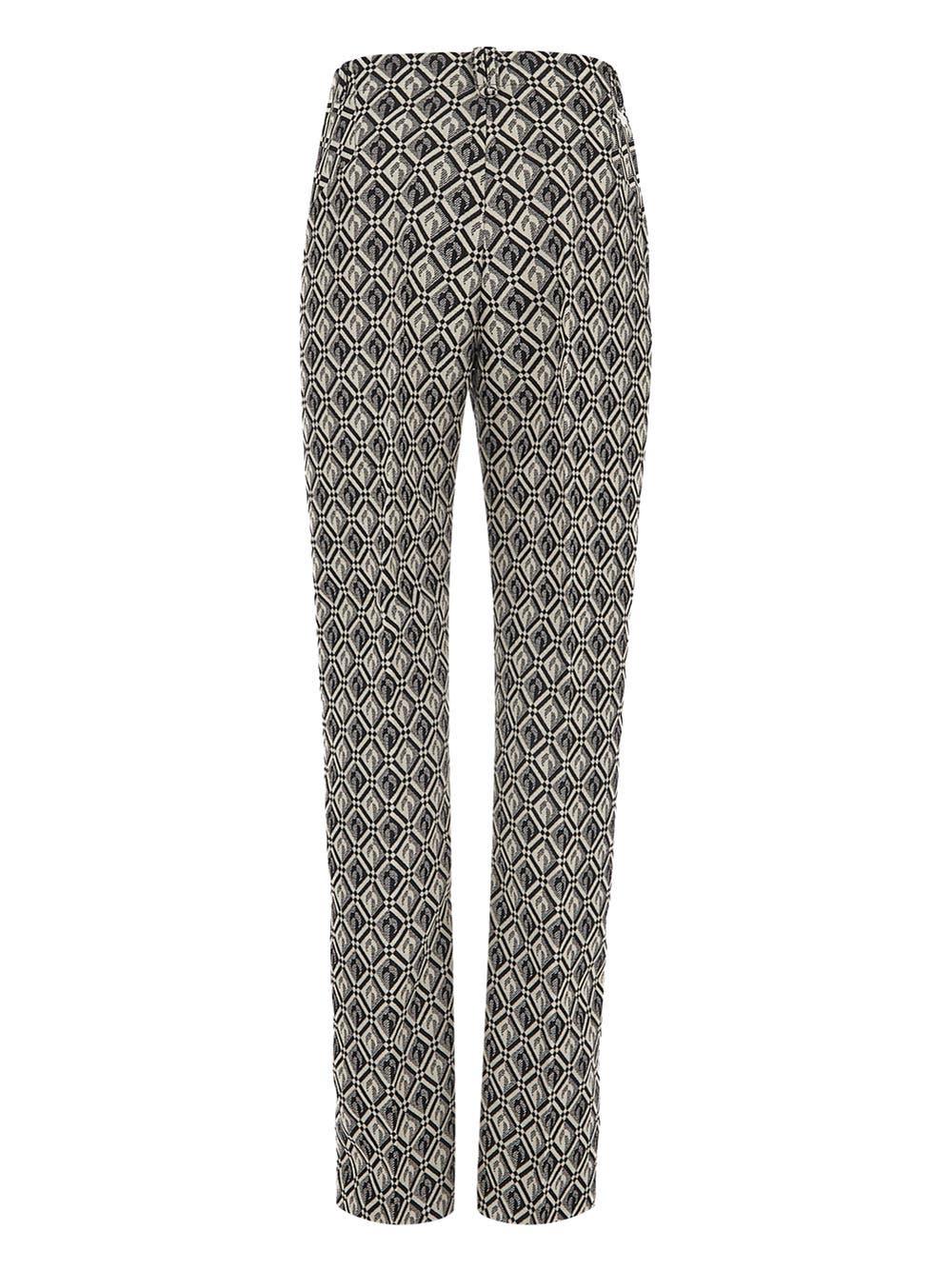 Shop Marine Serre Moonogram Trousers In Black