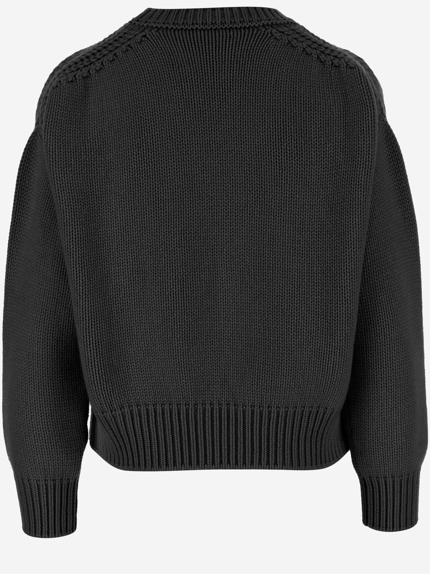 Sa Su Phi Ribbed Crew-neck Sweater In Black