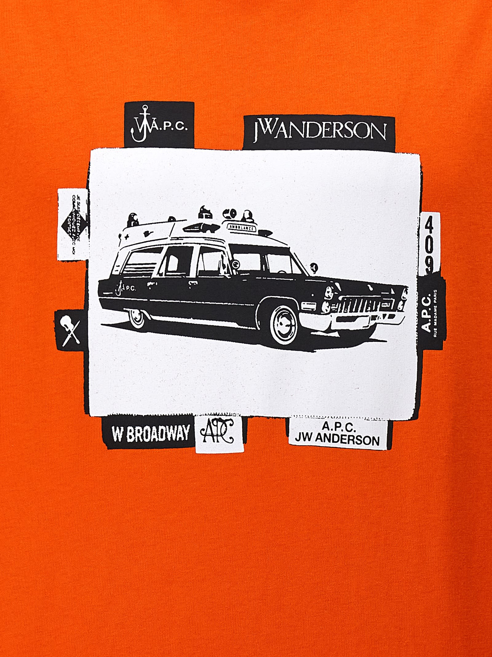 Shop Apc T-shirt A.p.c. X Jw Anderson In Orange