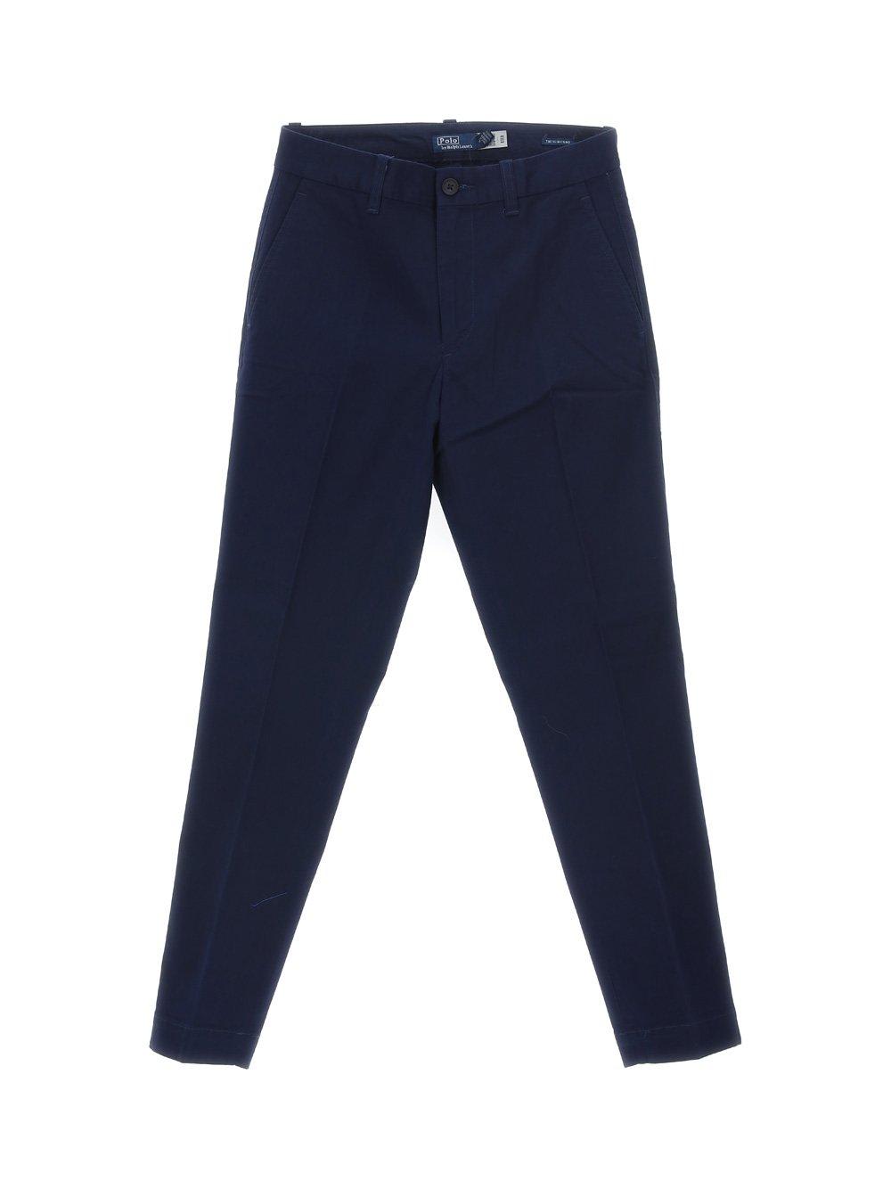 Ralph Lauren High-waist Slim-fit Cropped Trousers In Blue