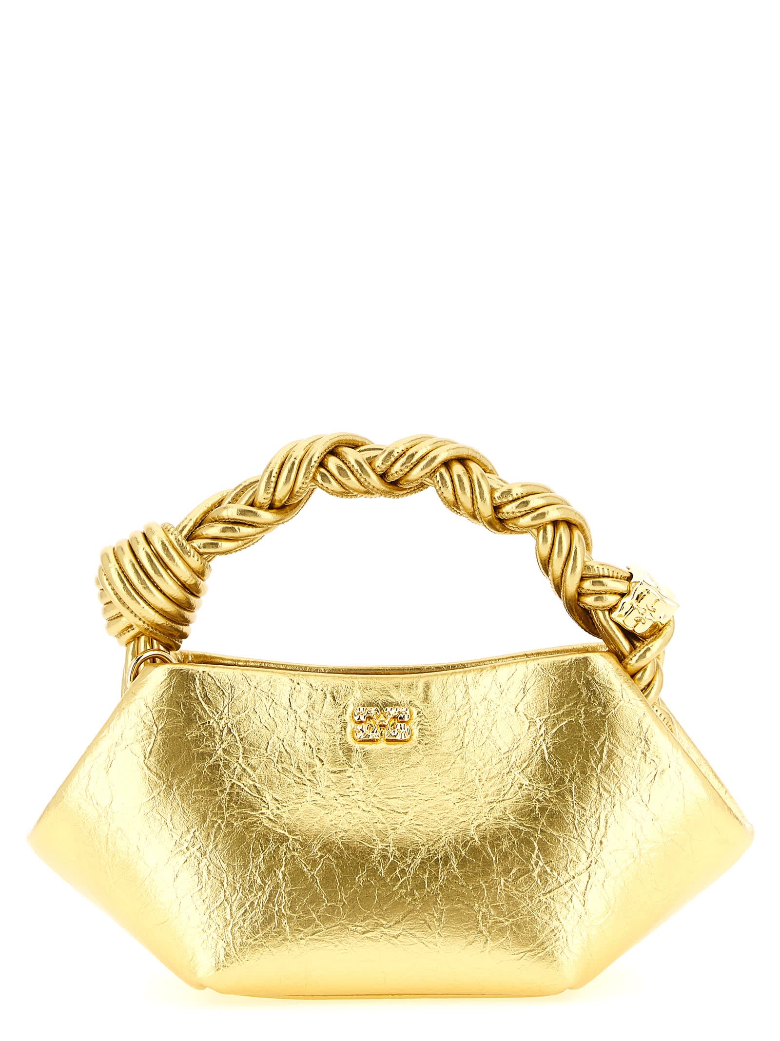 GANNI Metallic Mini Bou Tasche Gold